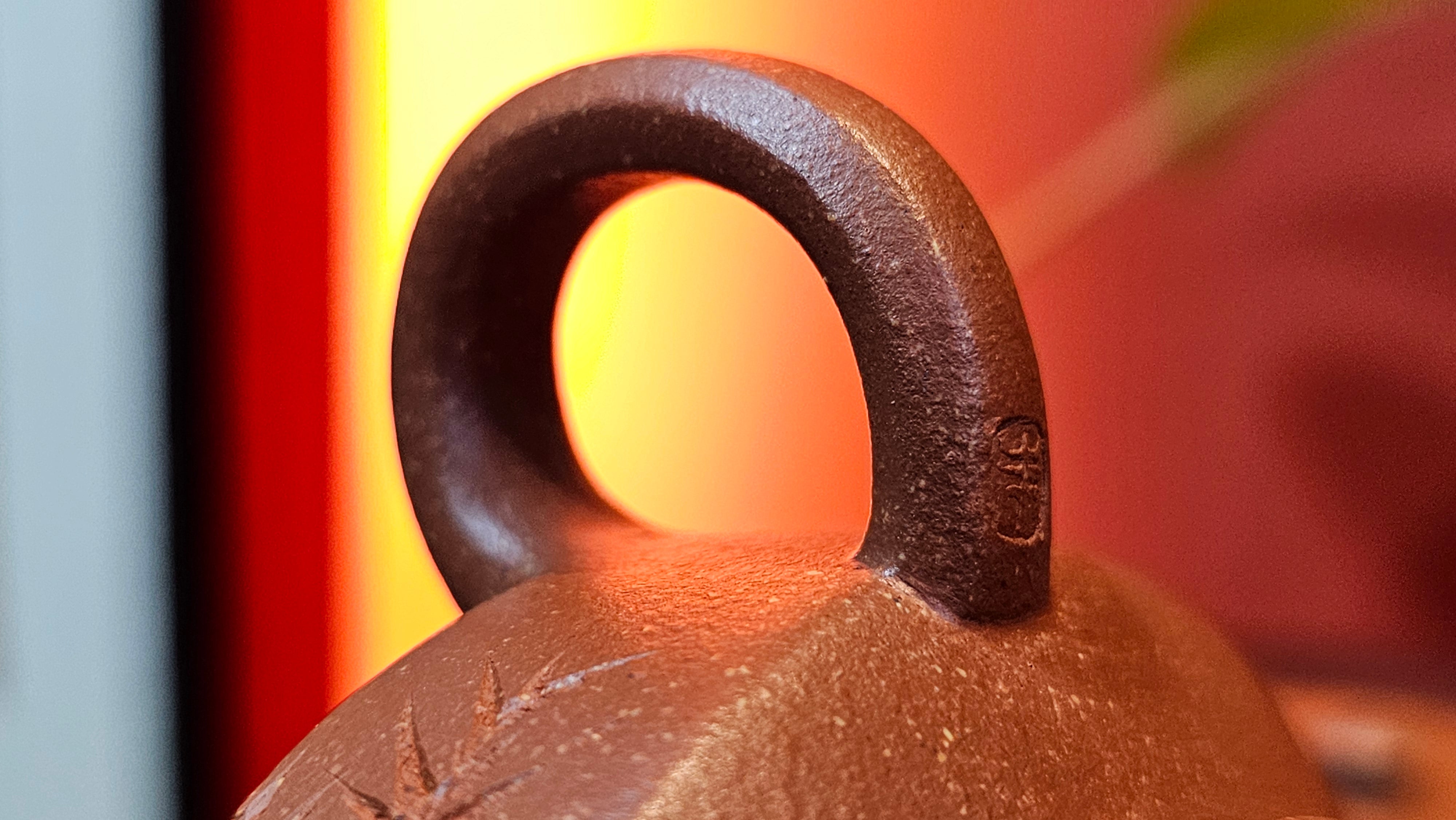 Zhou Pan《周盘》, 166.8ml, Hong Jiang Po Ni 红降坡泥, by Craftsman Zhu Shu 朱舒!~Engraving of Bamboos and Verse by Craftsman Mu Shan 牧山 ~!Congratulations!to Mr C.B., 0117hrs 13th Oct 2025. Inglewood! CA.