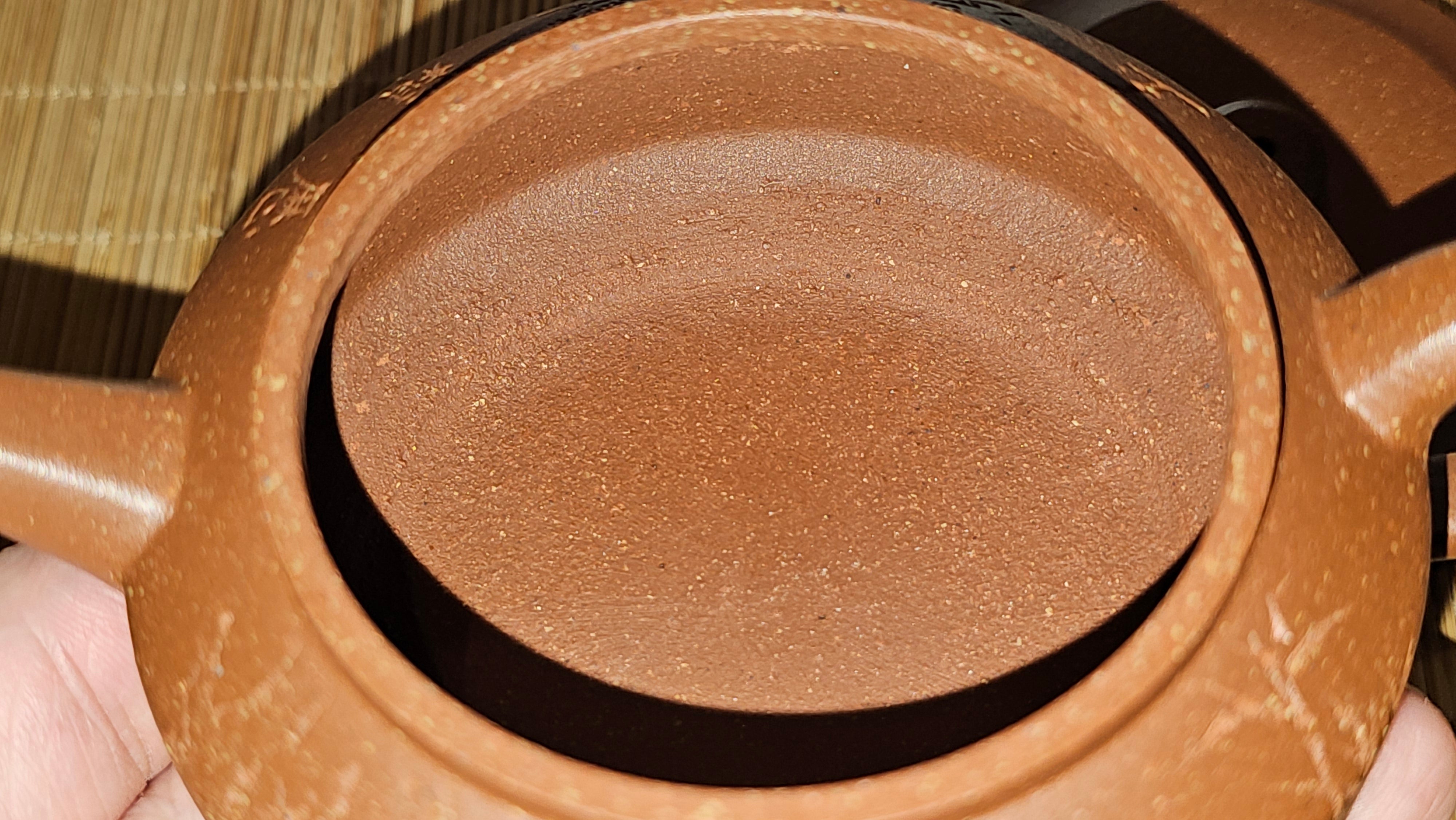 Zhou Pan《周盘》, 166.8ml, Hong Jiang Po Ni 红降坡泥, by Craftsman Zhu Shu 朱舒!~Engraving of Bamboos and Verse by Craftsman Mu Shan 牧山 ~!Congratulations!to Mr C.B., 0117hrs 13th Oct 2025. Inglewood! CA.