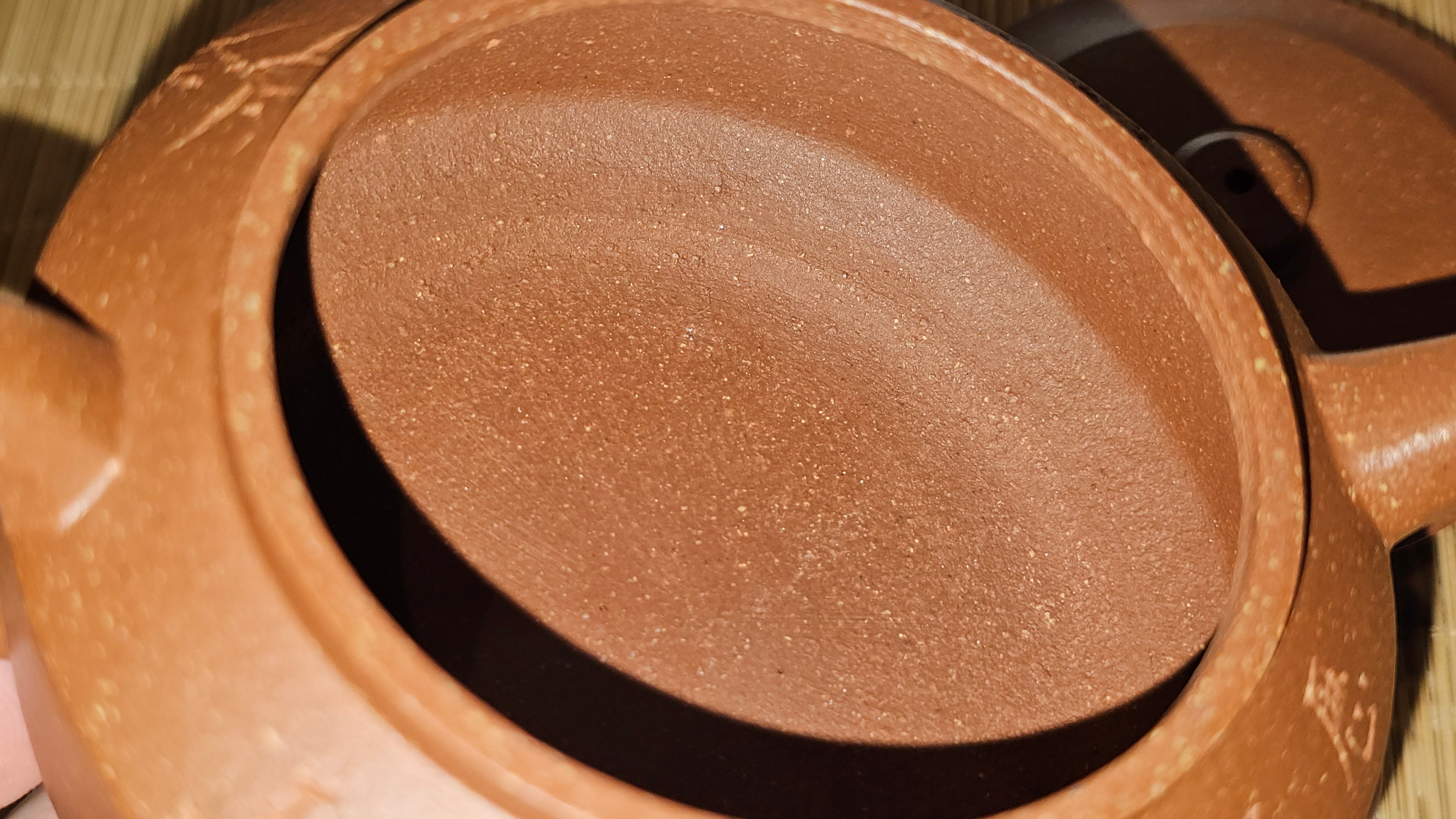 Zhou Pan《周盘》, 166.8ml, Hong Jiang Po Ni 红降坡泥, by Craftsman Zhu Shu 朱舒!~Engraving of Bamboos and Verse by Craftsman Mu Shan 牧山 ~!Congratulations!to Mr C.B., 0117hrs 13th Oct 2025. Inglewood! CA.