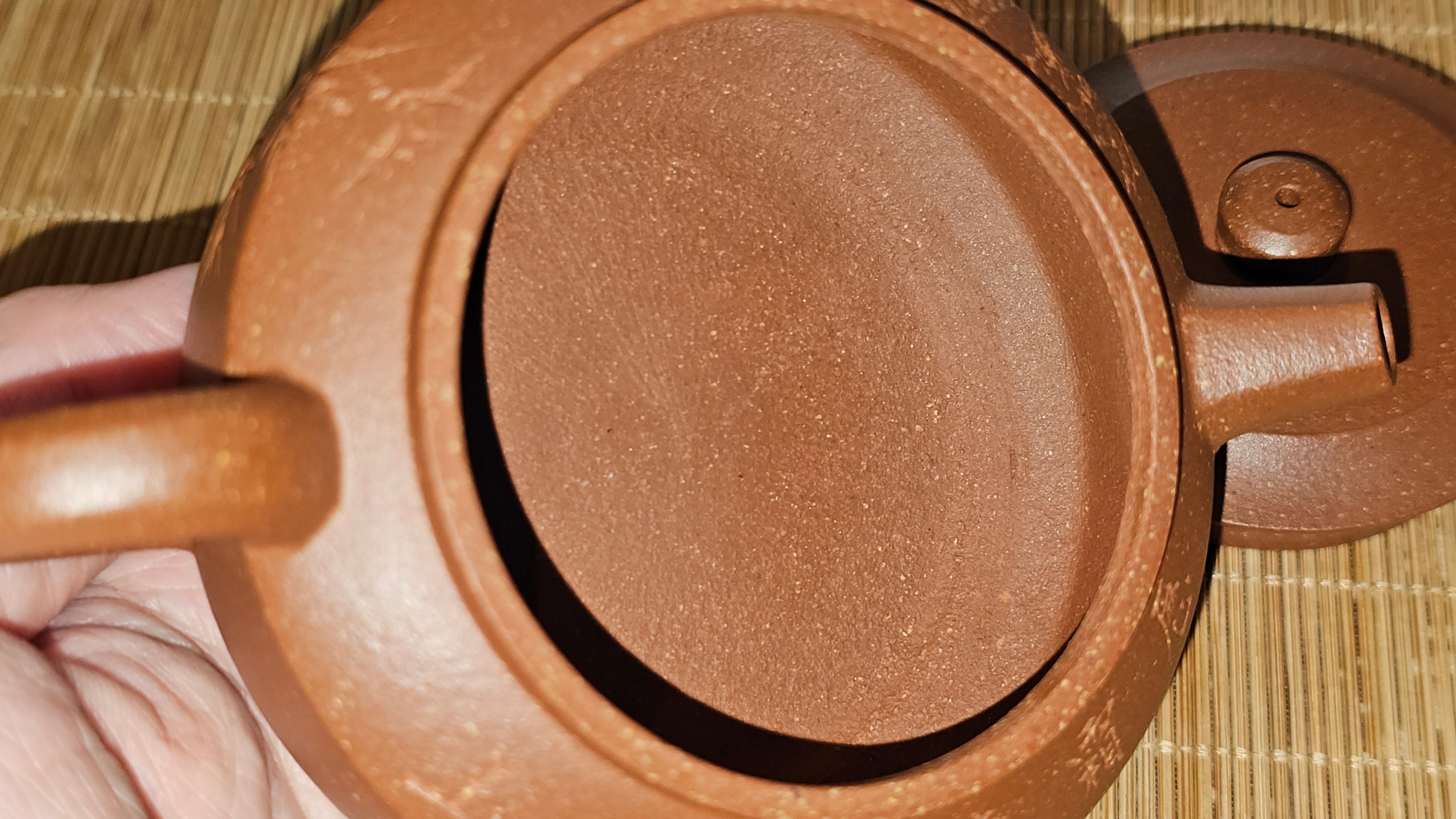 Zhou Pan《周盘》, 166.8ml, Hong Jiang Po Ni 红降坡泥, by Craftsman Zhu Shu 朱舒!~Engraving of Bamboos and Verse by Craftsman Mu Shan 牧山 ~!Congratulations!to Mr C.B., 0117hrs 13th Oct 2025. Inglewood! CA.