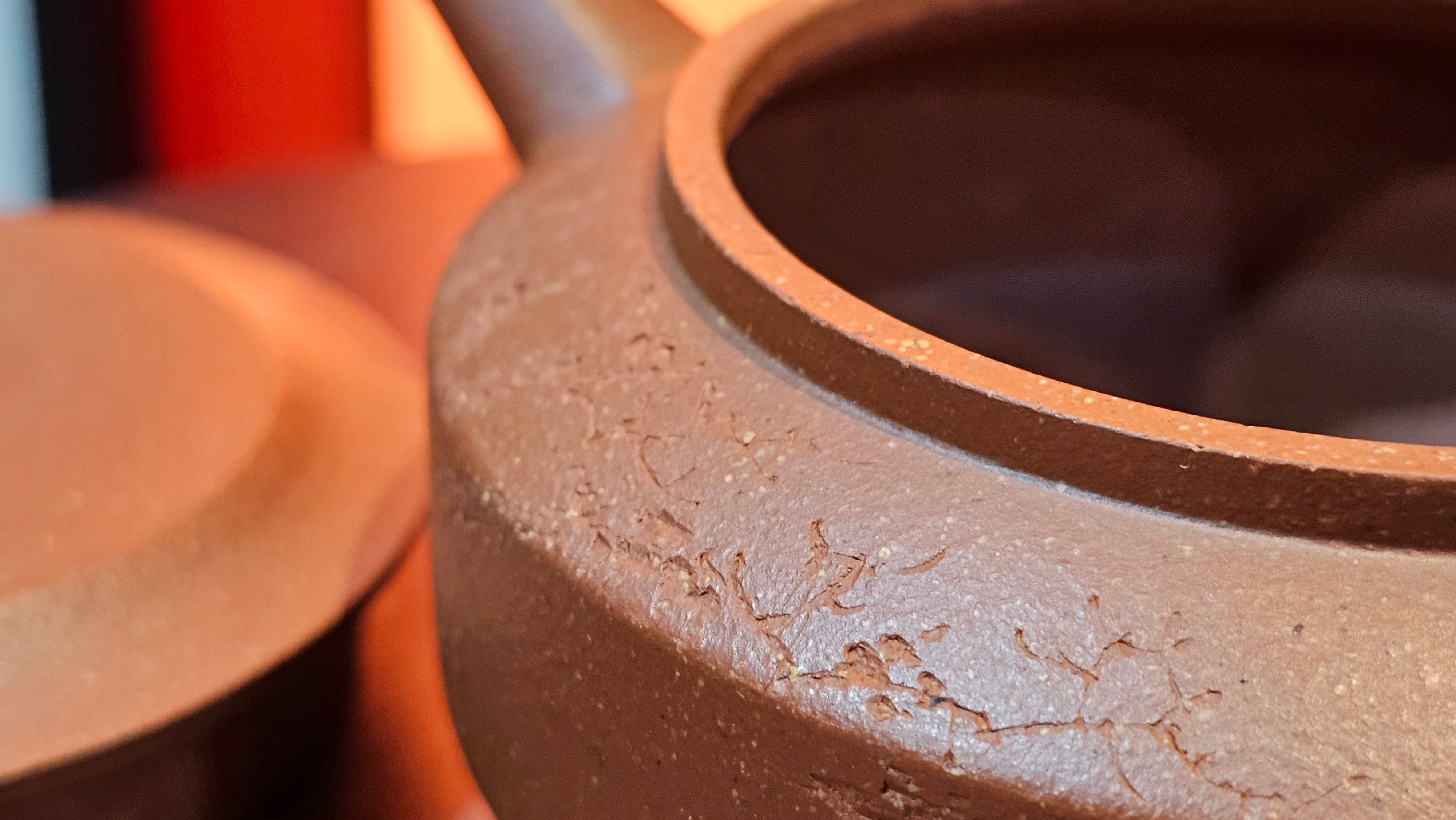 Zhou Pan《周盘》, 166.8ml, Hong Jiang Po Ni 红降坡泥, by Craftsman Zhu Shu 朱舒!~Engraving of Bamboos and Verse by Craftsman Mu Shan 牧山 ~!Congratulations!to Mr C.B., 0117hrs 13th Oct 2025. Inglewood! CA.