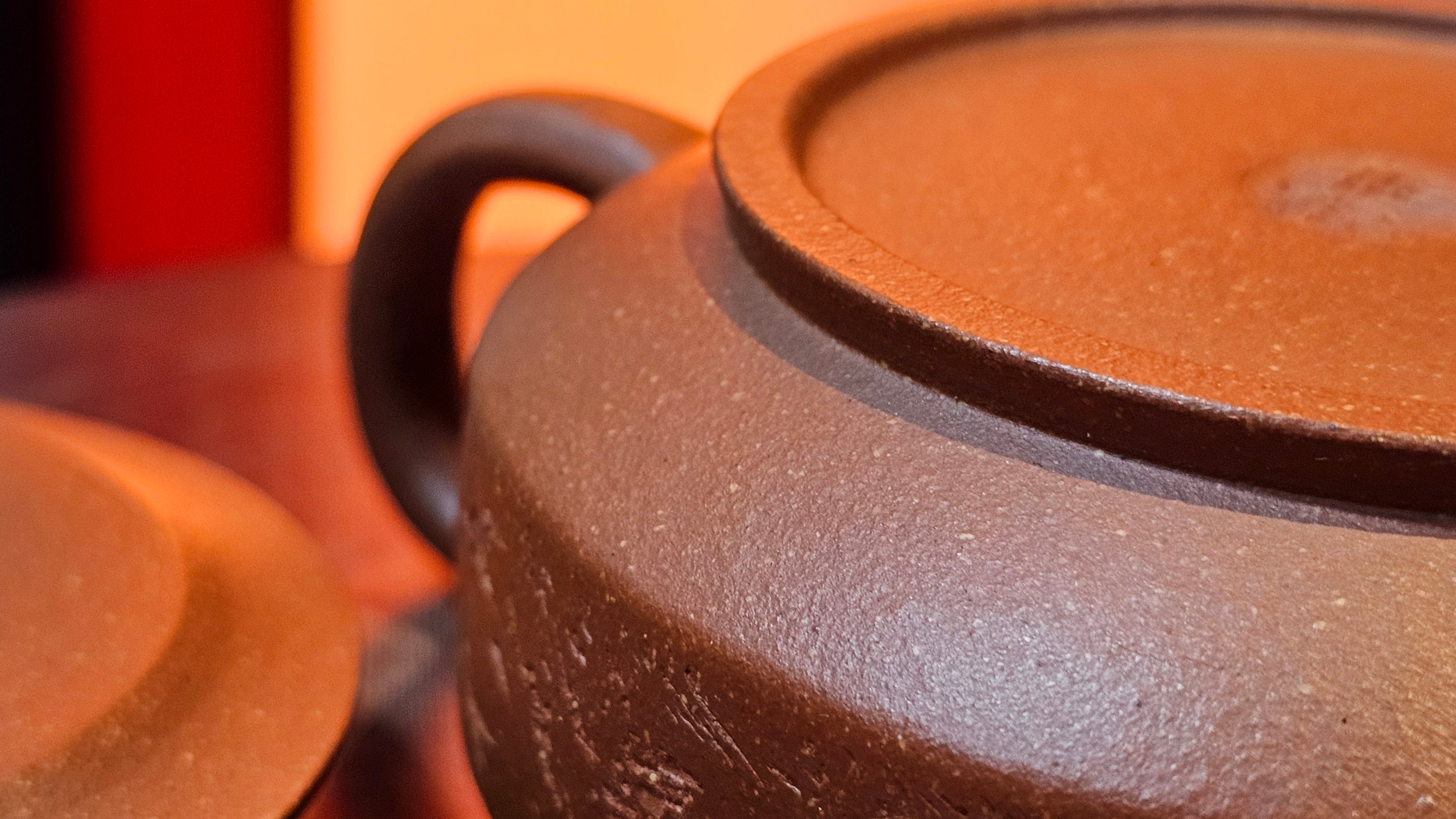 Zhou Pan《周盘》, 166.8ml, Hong Jiang Po Ni 红降坡泥, by Craftsman Zhu Shu 朱舒!~Engraving of Bamboos and Verse by Craftsman Mu Shan 牧山 ~!Congratulations!to Mr C.B., 0117hrs 13th Oct 2025. Inglewood! CA.