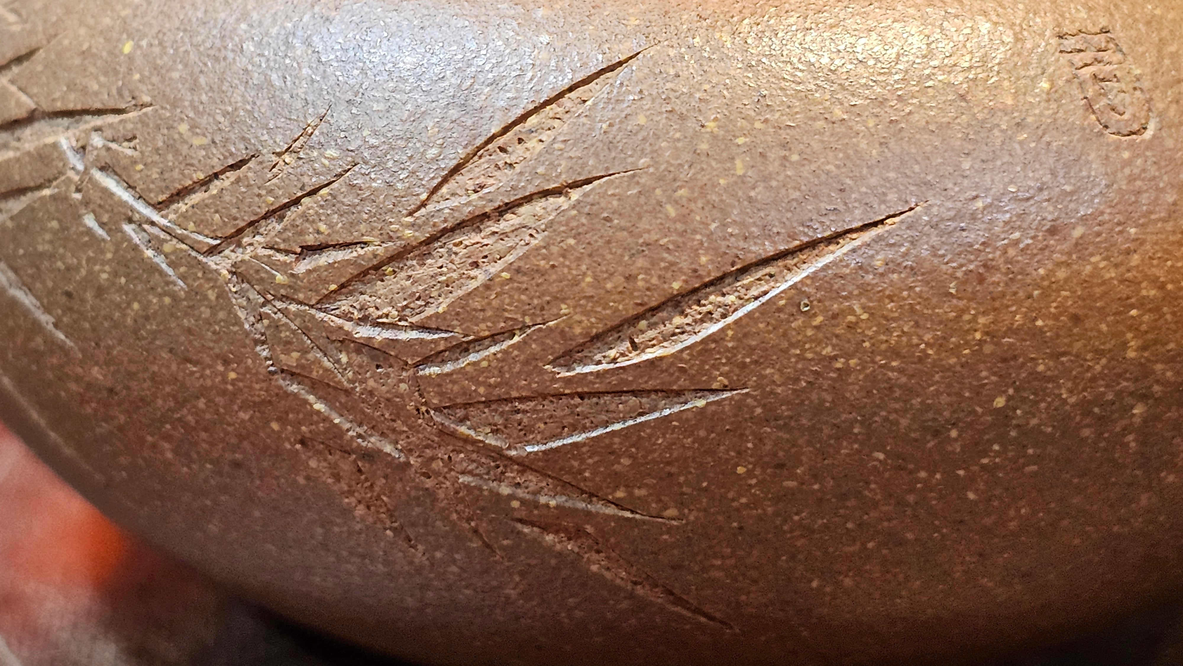 《一叶知秋》Yi Ye Zhi Qiu ~ "The Autumn Leaf", 166.5ml, Bao Shan Duan Ni 宝山段泥, by our Craftsman Zhang Huan 张欢, Bamboo and Calligraphy Engraving by Craftsman Yi Cheng 逸成 ~!Congratulations to Mr A.A.! 1006hrs 15th Oct 2025, Port Franks! Canada🇨🇦.