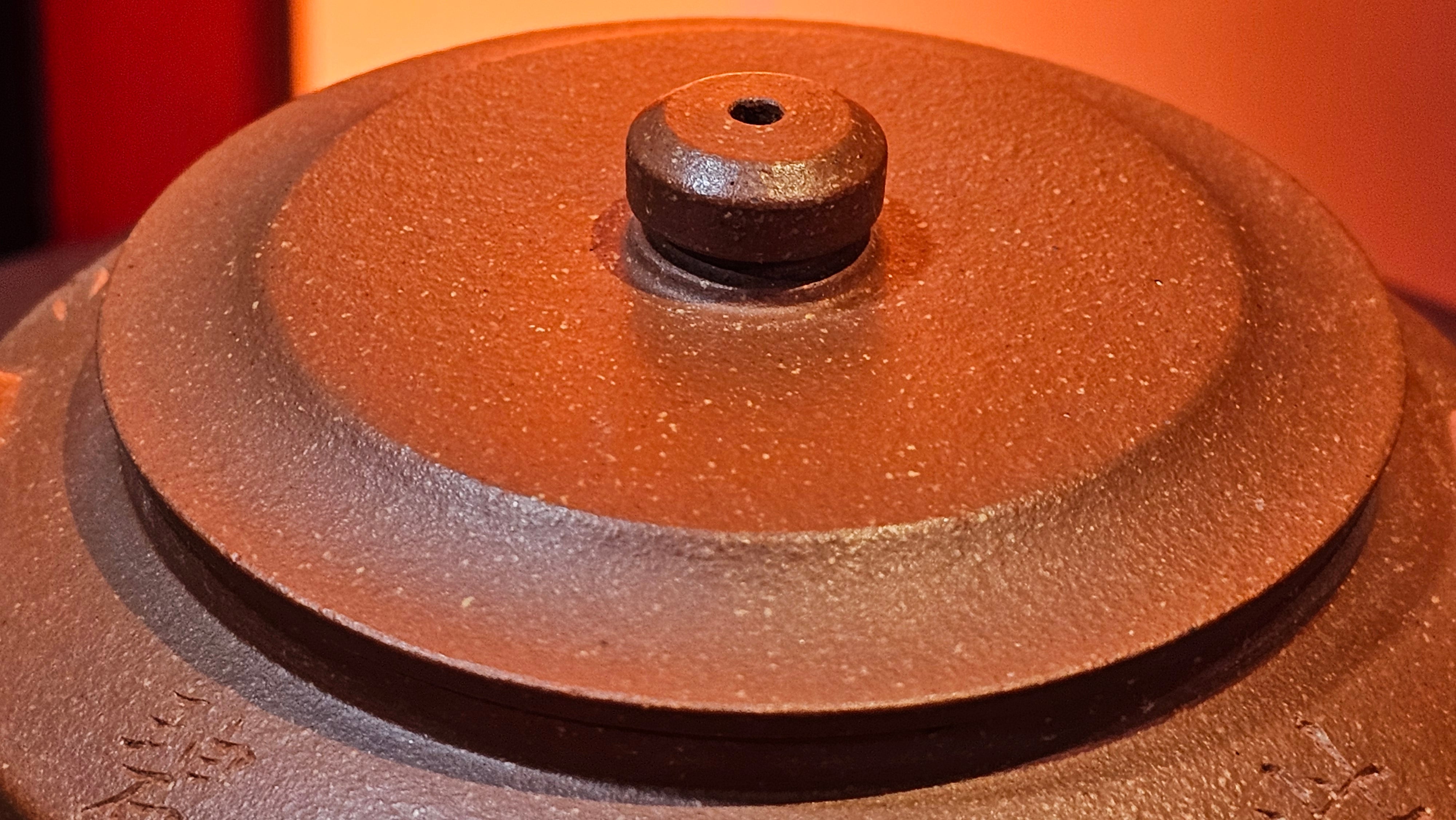 Zhou Pan《周盘》, 167.1ml, Hong Jiang Po Ni 红降坡泥, by Craftsman Zhu Shu 朱舒!~Engraving of Bamboos and Verse by Craftsman Mu Shan 牧山 ~!Congratulations to Mr B.A.! 0940hrs 29th Oct 2025, London,🏴󠁧󠁢󠁥󠁮󠁧󠁿U.K.!