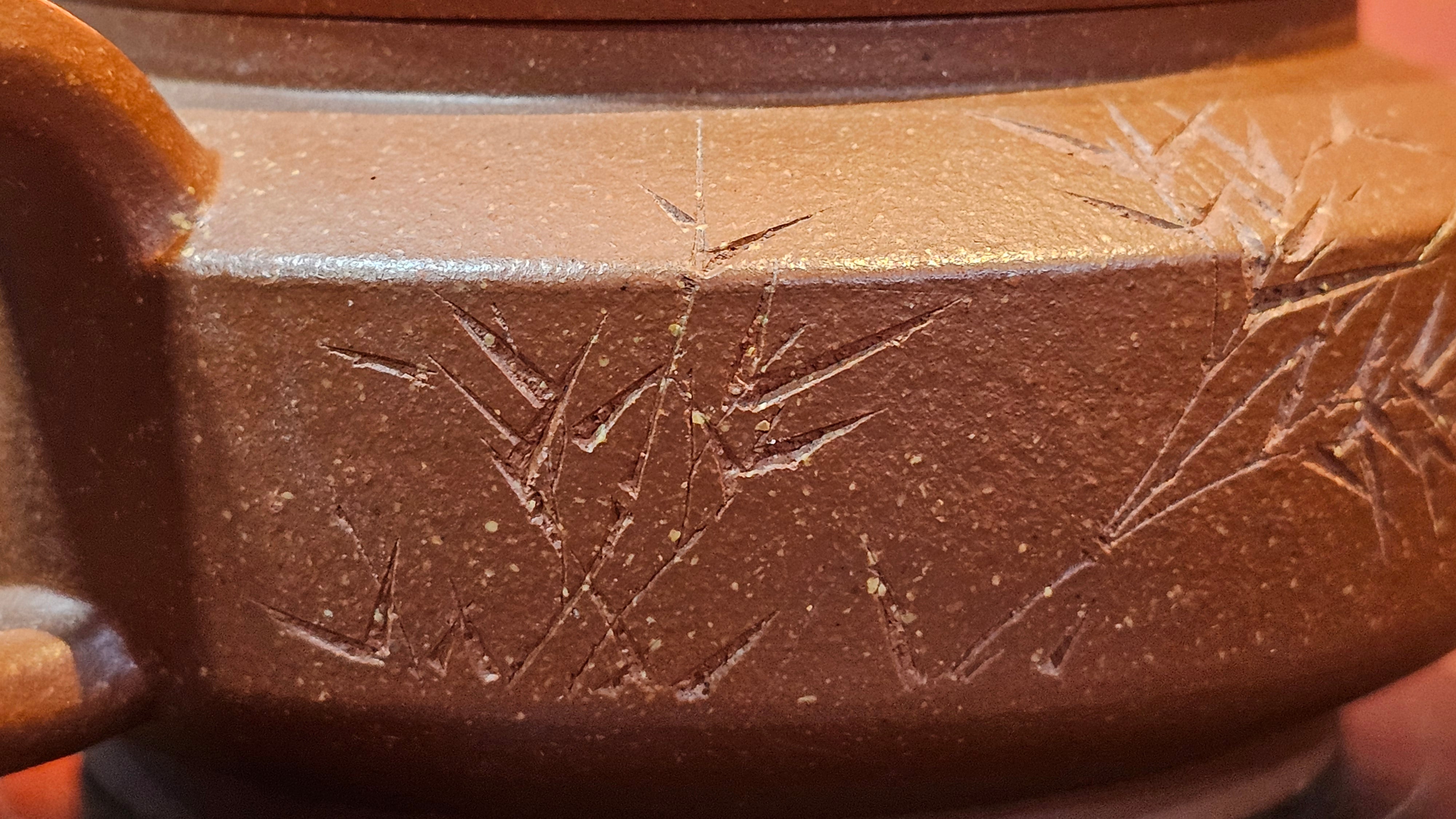 Zhou Pan《周盘》, 167.1ml, Hong Jiang Po Ni 红降坡泥, by Craftsman Zhu Shu 朱舒!~Engraving of Bamboos and Verse by Craftsman Mu Shan 牧山 ~!Congratulations to Mr B.A.! 0940hrs 29th Oct 2025, London,🏴󠁧󠁢󠁥󠁮󠁧󠁿U.K.!