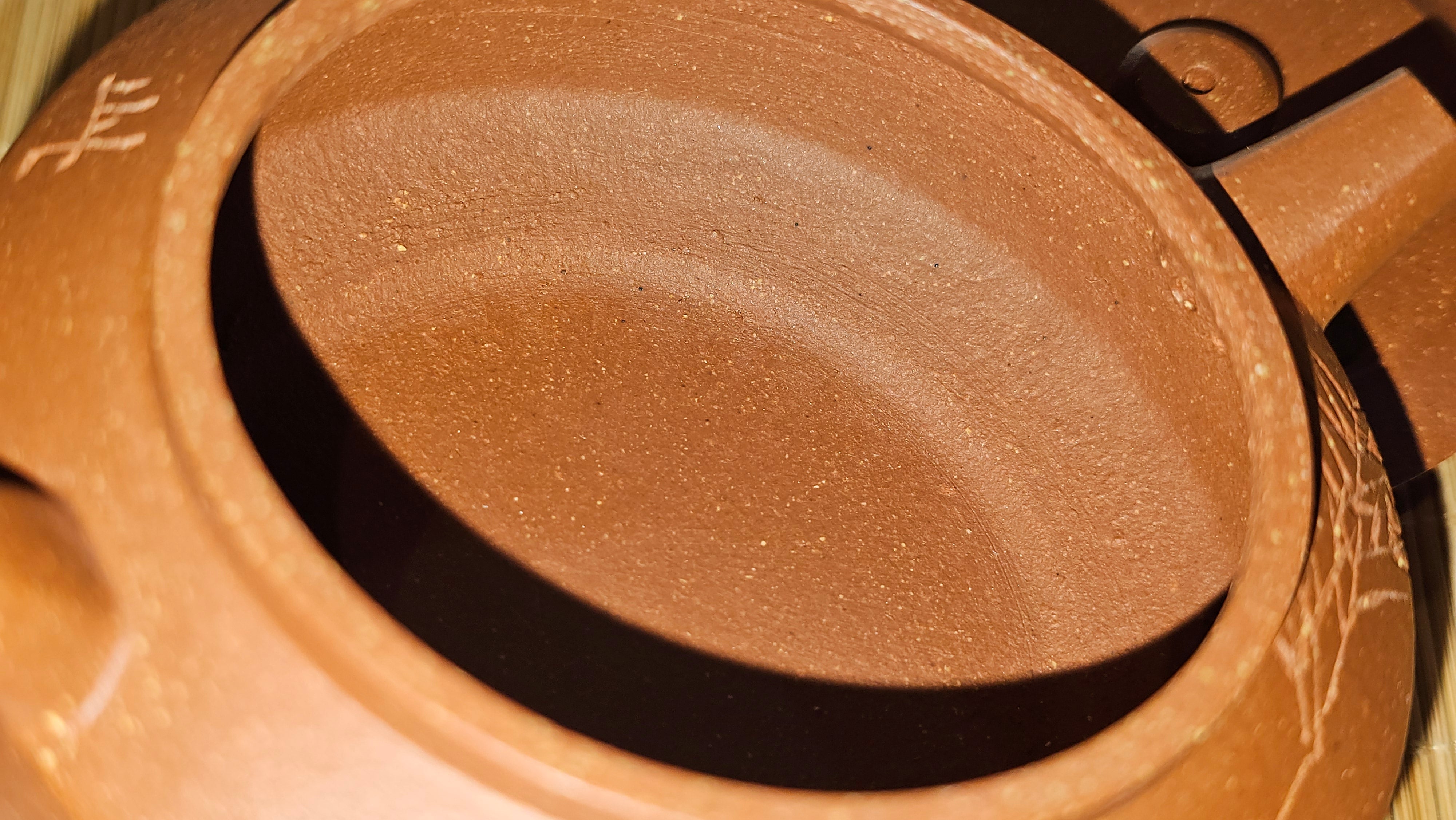 Zhou Pan《周盘》, 167.1ml, Hong Jiang Po Ni 红降坡泥, by Craftsman Zhu Shu 朱舒!~Engraving of Bamboos and Verse by Craftsman Mu Shan 牧山 ~!Congratulations to Mr B.A.! 0940hrs 29th Oct 2025, London,🏴󠁧󠁢󠁥󠁮󠁧󠁿U.K.!