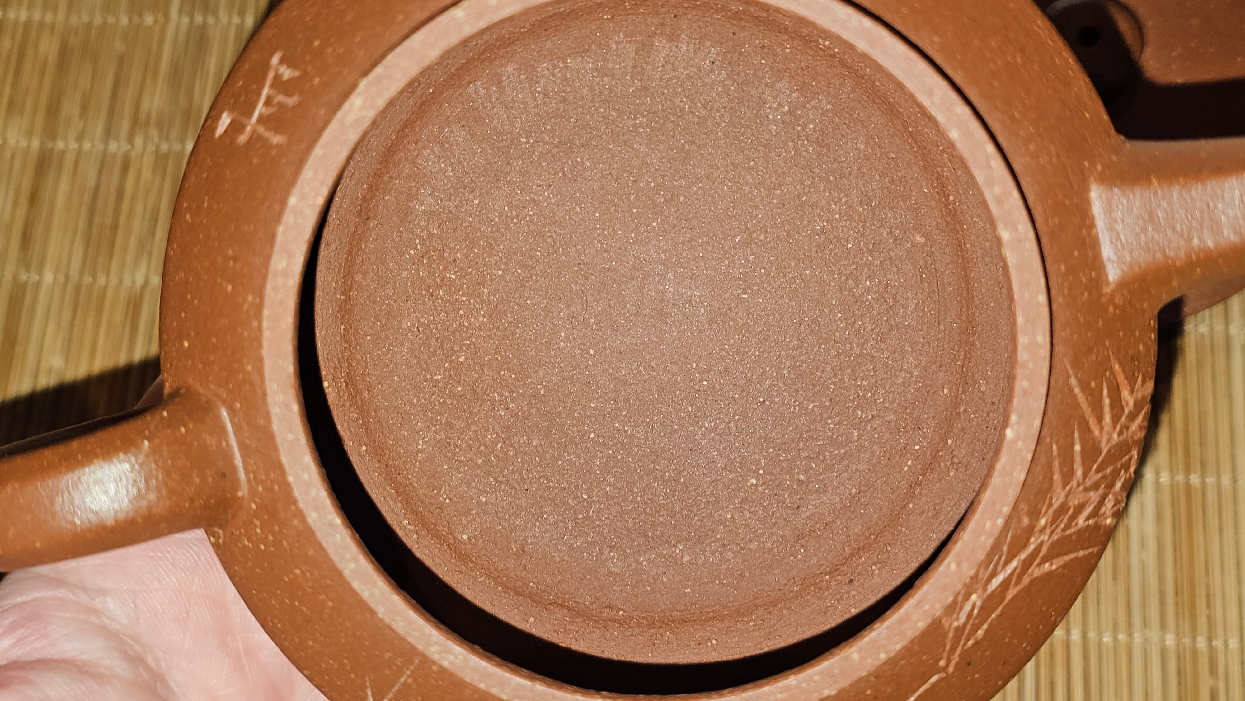 Zhou Pan《周盘》, 167.1ml, Hong Jiang Po Ni 红降坡泥, by Craftsman Zhu Shu 朱舒!~Engraving of Bamboos and Verse by Craftsman Mu Shan 牧山 ~!Congratulations to Mr B.A.! 0940hrs 29th Oct 2025, London,🏴󠁧󠁢󠁥󠁮󠁧󠁿U.K.!