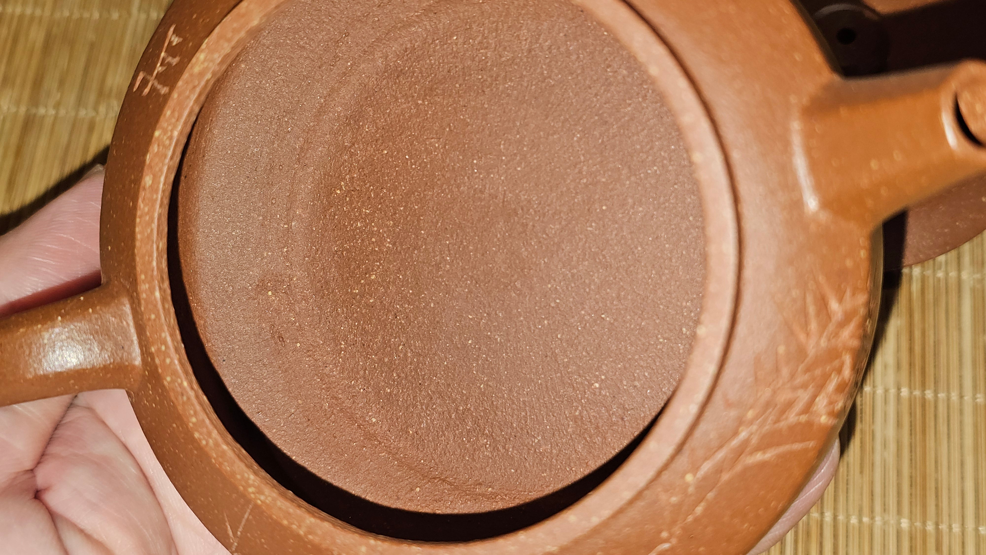 Zhou Pan《周盘》, 167.1ml, Hong Jiang Po Ni 红降坡泥, by Craftsman Zhu Shu 朱舒!~Engraving of Bamboos and Verse by Craftsman Mu Shan 牧山 ~!Congratulations to Mr B.A.! 0940hrs 29th Oct 2025, London,🏴󠁧󠁢󠁥󠁮󠁧󠁿U.K.!