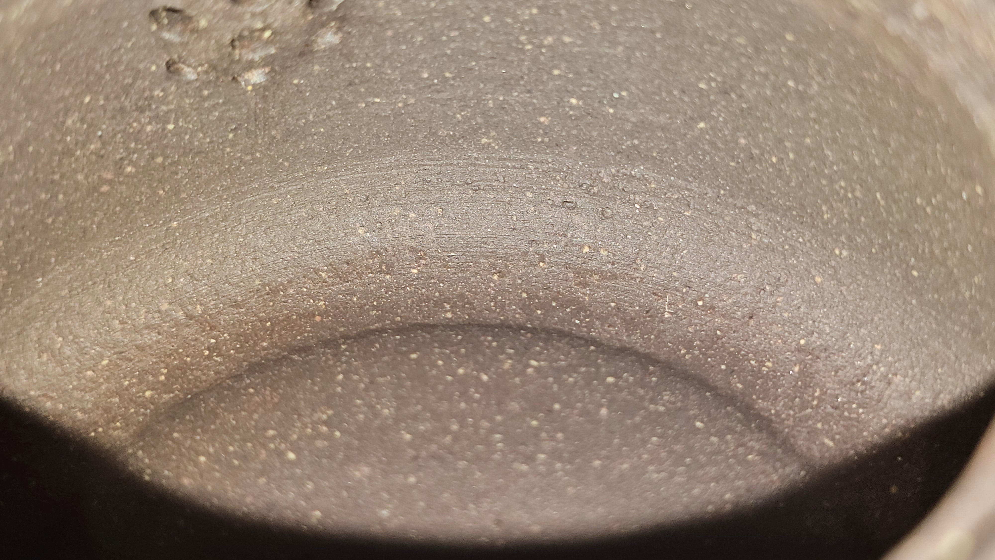 Niu Gai Jing Lan《牛盖井栏》, 159.5ml, Hei Zi Ni 黑紫泥, with Chinese Bronze Age Patterns~Engraving Art 青铜器纹样~刻绘, by our Craftsman Zhang Huan 张欢 ~!Congratulations to Ms C.W.! 1156hrs 17th Oct 2025, Sunnyvale! CA.