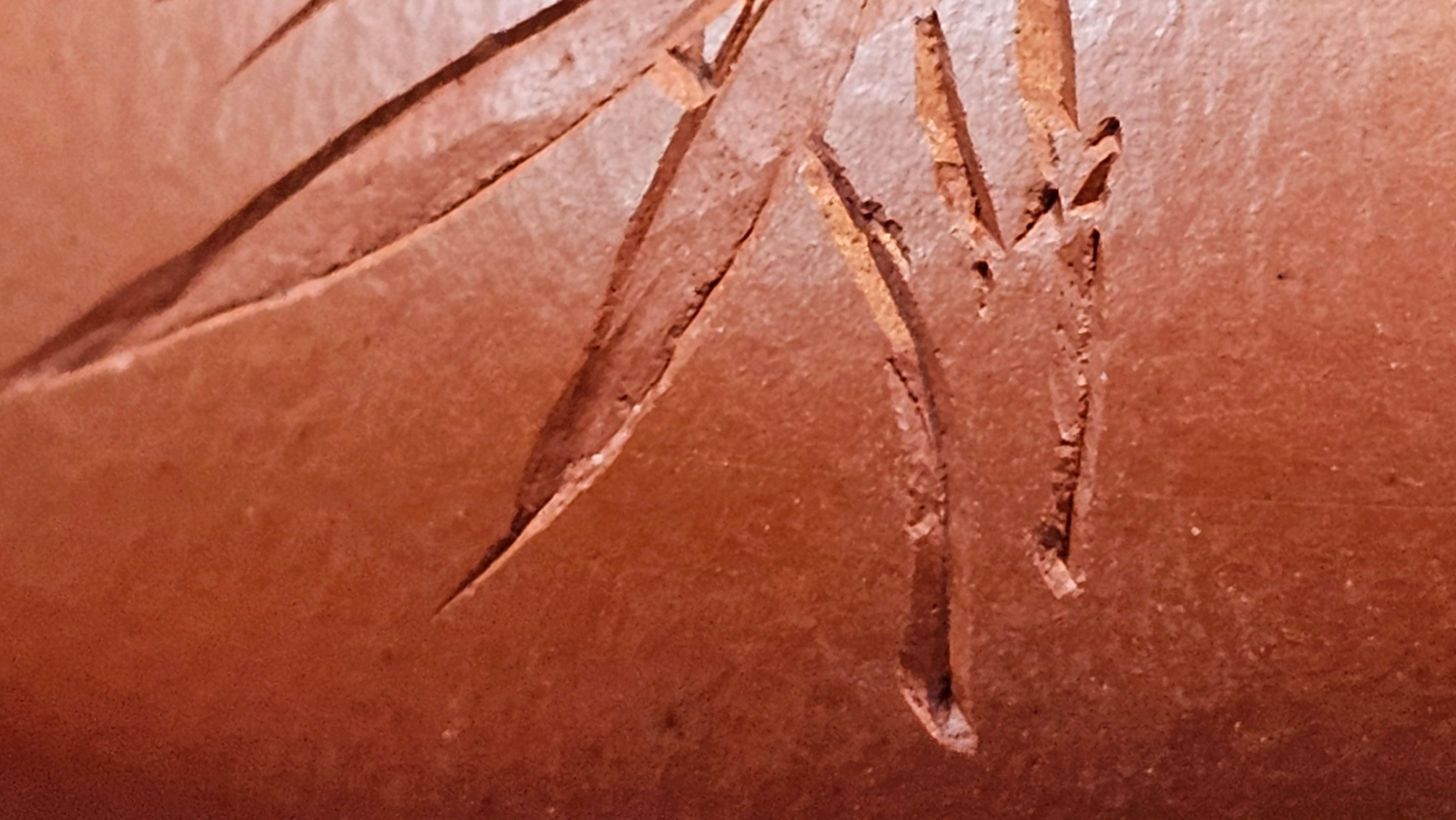 Han Tang Shi Piao 汉棠石瓢, 162.3ml, Xiao Mei Yao Zhu Ni 小煤窑朱泥, by Craftsman Shi Yun 石芸, Engraving by Craftsman Yi De Shu 刻绘 ~ 一德书 ~ Congratulations!to Ms J.C.! 1405hrs 18th Oct 2025, Los Angeles! CA.