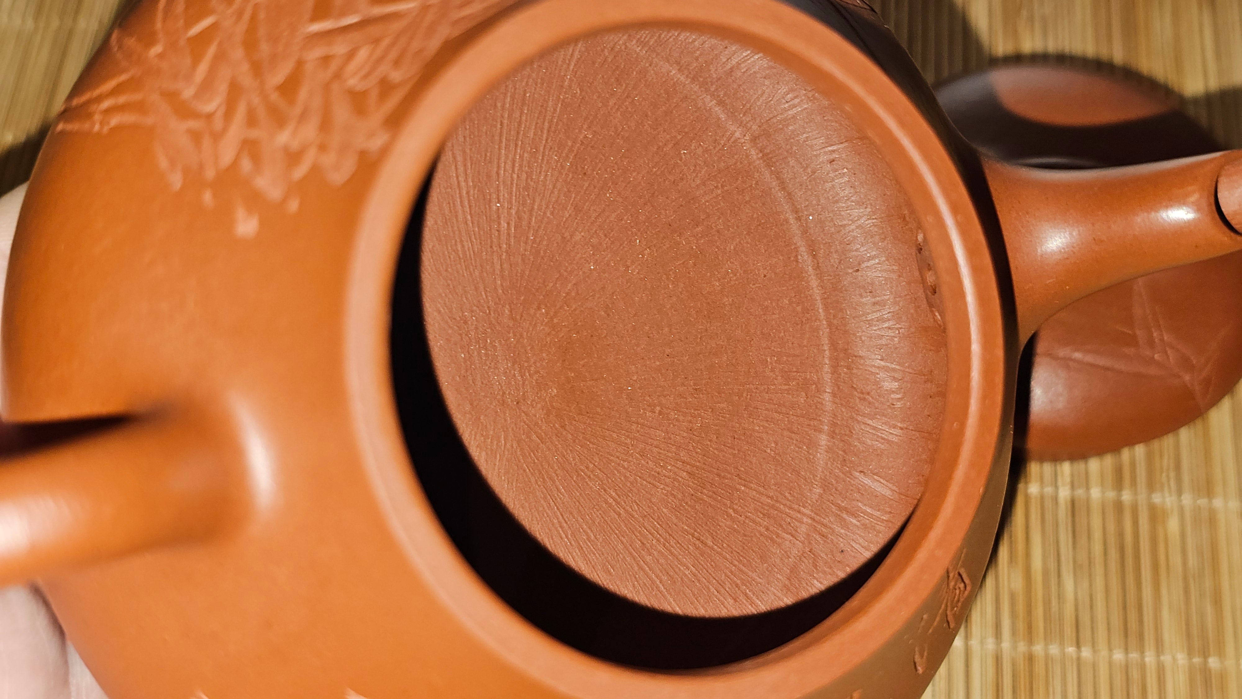 Han Tang Shi Piao 汉棠石瓢, 162.3ml, Xiao Mei Yao Zhu Ni 小煤窑朱泥, by Craftsman Shi Yun 石芸, Engraving by Craftsman Yi De Shu 刻绘 ~ 一德书 ~ Congratulations!to Ms J.C.! 1405hrs 18th Oct 2025, Los Angeles! CA.