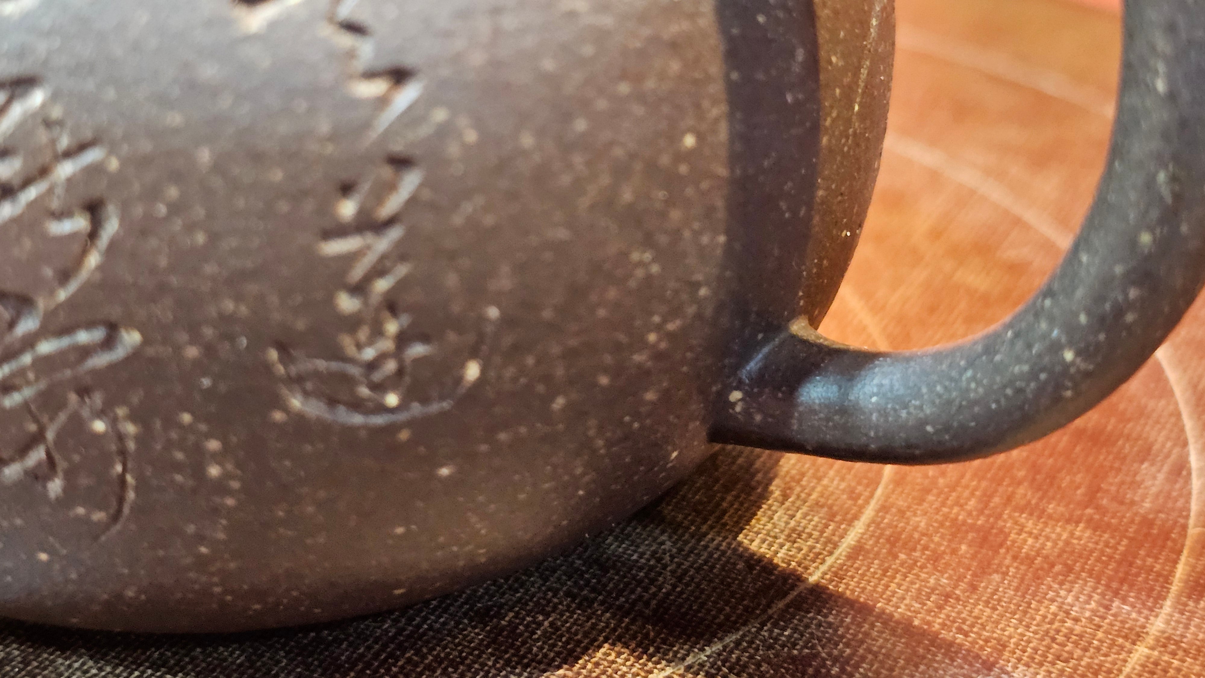 Qie Gua《茄瓜》~ "The Gourd", 153.3ml, Hei Zi Ni 黑紫泥, by our Craftsman Zhang Huan 张欢, Calligraphy and Lotus Flower Engraving by Craftsman Yi Cheng 逸成 ~ Congratulations to Mr W.K.! 1941hrs 20th Oct 2025, Austin! TX!