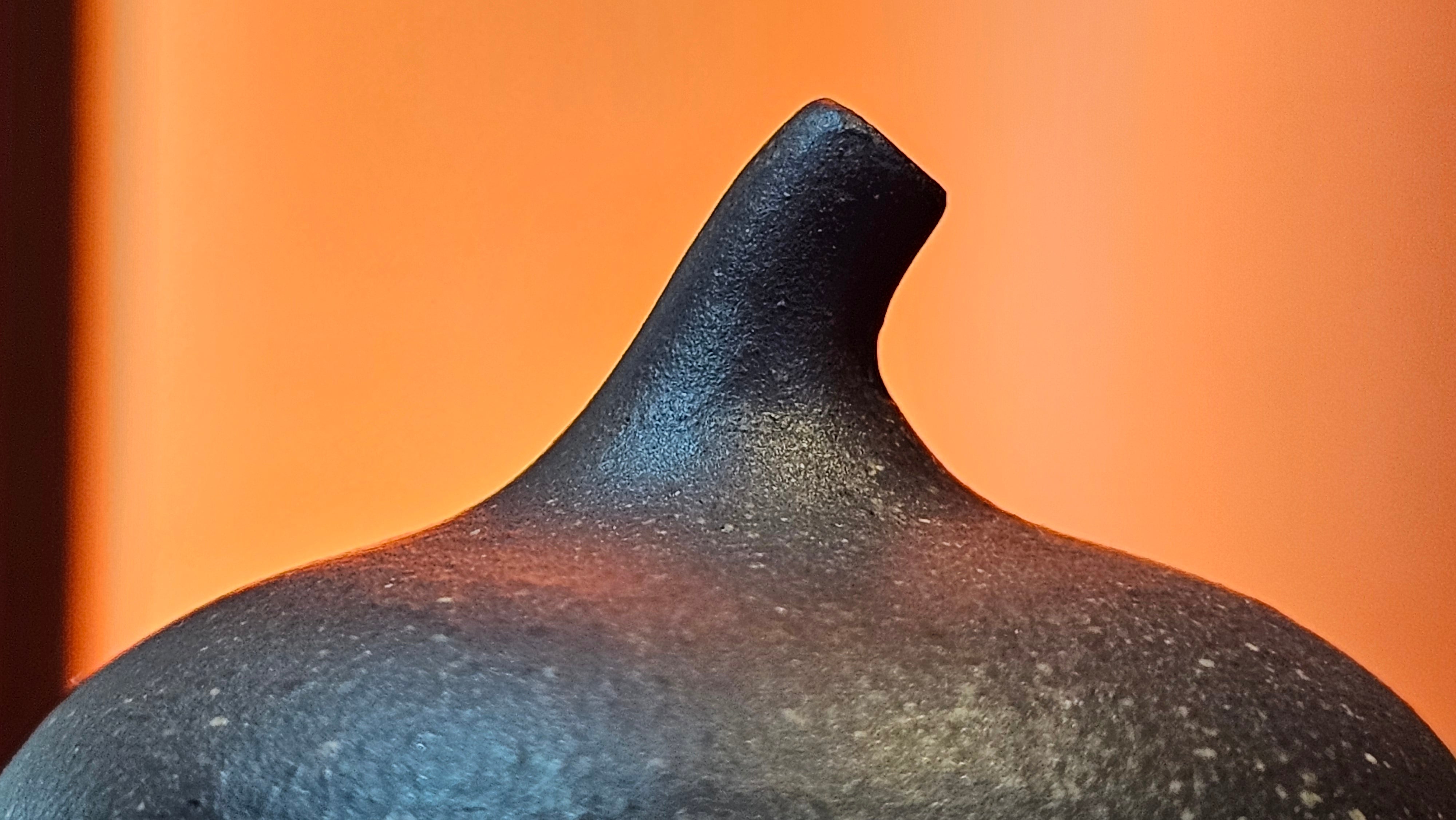 Qie Gua《茄瓜》~ "The Gourd", 153.3ml, Hei Zi Ni 黑紫泥, by our Craftsman Zhang Huan 张欢, Calligraphy and Lotus Flower Engraving by Craftsman Yi Cheng 逸成 ~ Congratulations to Mr W.K.! 1941hrs 20th Oct 2025, Austin! TX!