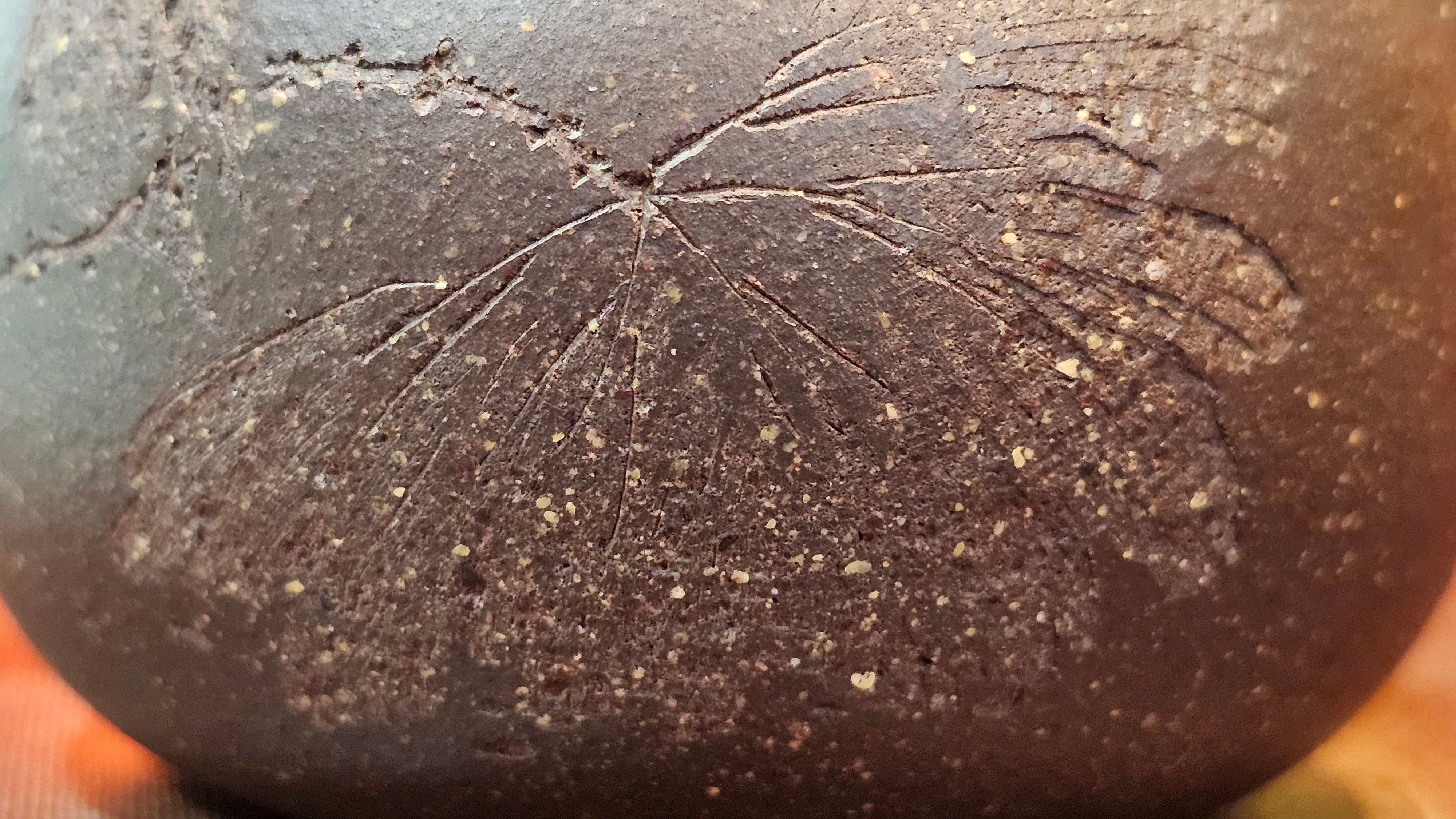 Qie Gua《茄瓜》~ "The Gourd", 153.3ml, Hei Zi Ni 黑紫泥, by our Craftsman Zhang Huan 张欢, Calligraphy and Lotus Flower Engraving by Craftsman Yi Cheng 逸成 ~ Congratulations to Mr W.K.! 1941hrs 20th Oct 2025, Austin! TX!