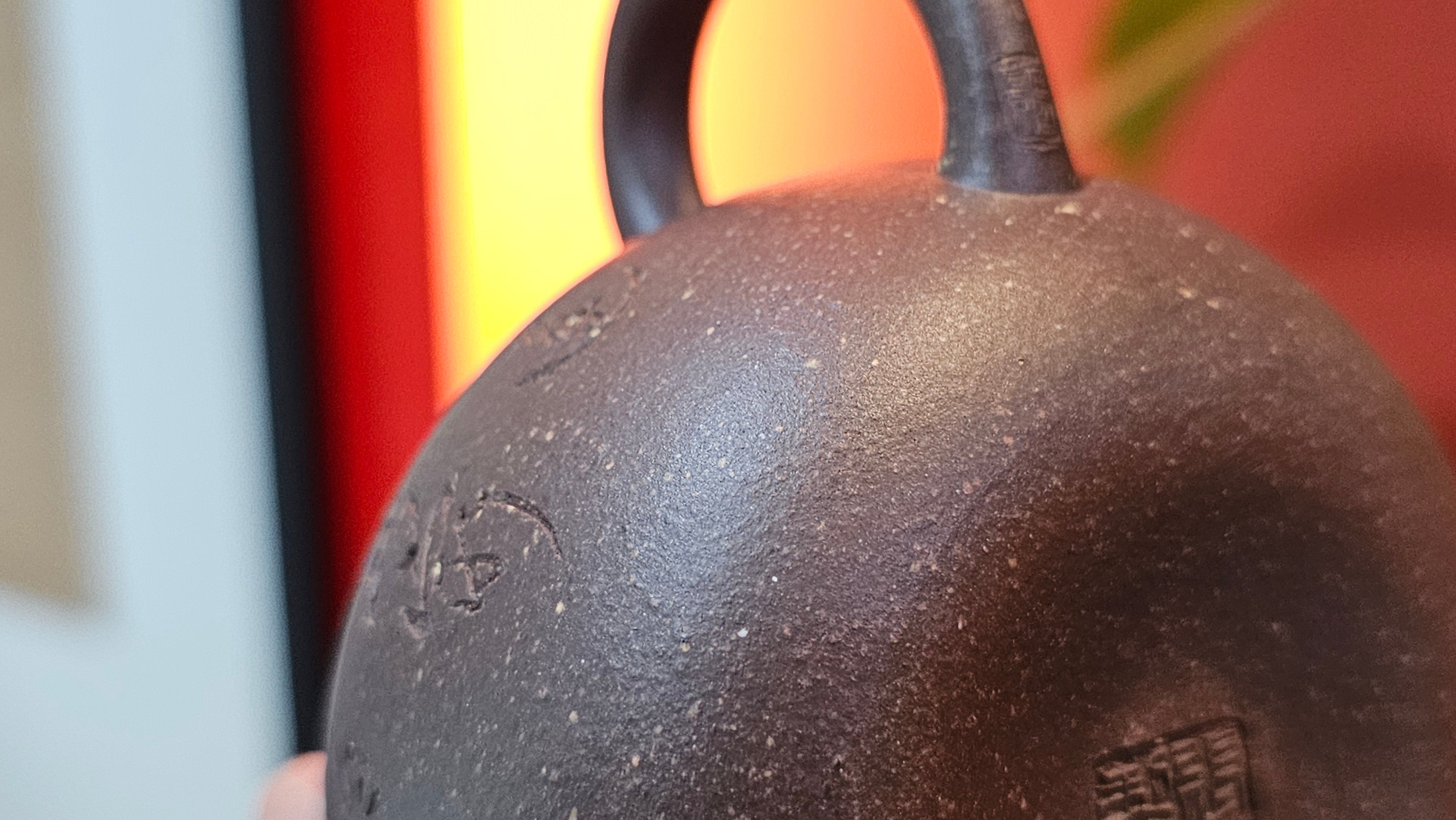 Qie Gua《茄瓜》~ "The Gourd", 153.3ml, Hei Zi Ni 黑紫泥, by our Craftsman Zhang Huan 张欢, Calligraphy and Lotus Flower Engraving by Craftsman Yi Cheng 逸成 ~ Congratulations to Mr W.K.! 1941hrs 20th Oct 2025, Austin! TX!