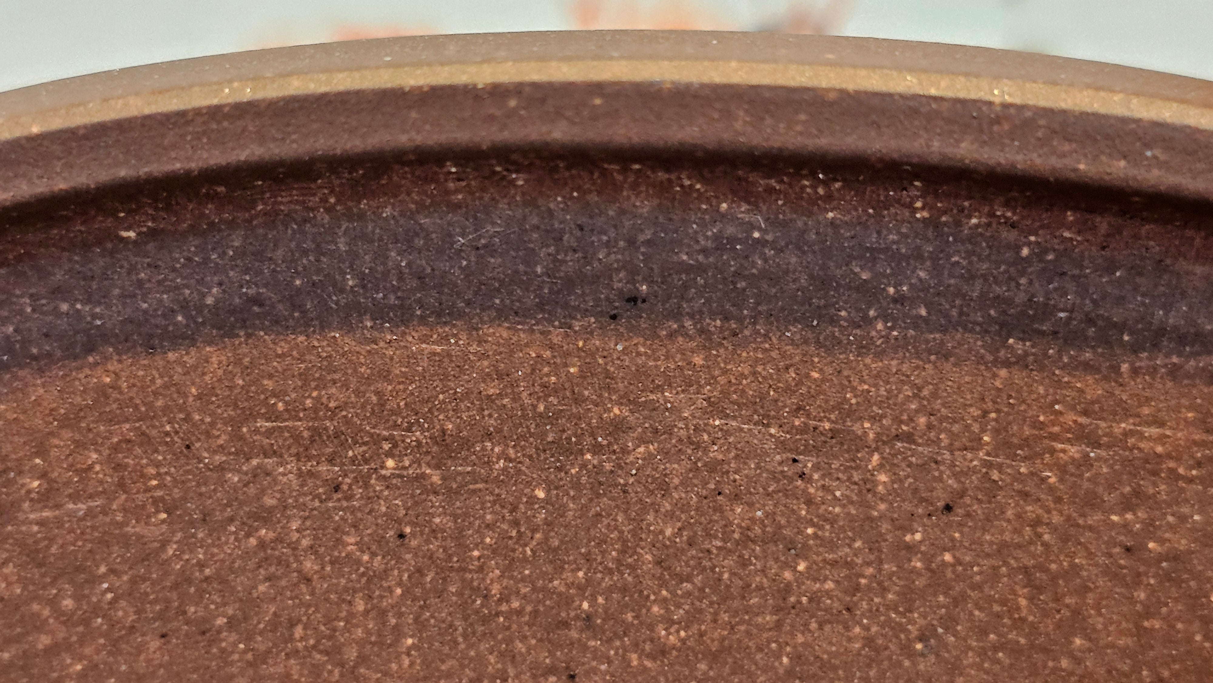 《清贡扇形盆》"Qing Gong Shan Xing Pen ~ Qing Style Fan-Shape Open Configuration", Di Cao Qing Zi Ni, by L2A Senior Consummate Artist Yuan Hui 高级振兴技艺师兼高级工艺美术师～袁辉。