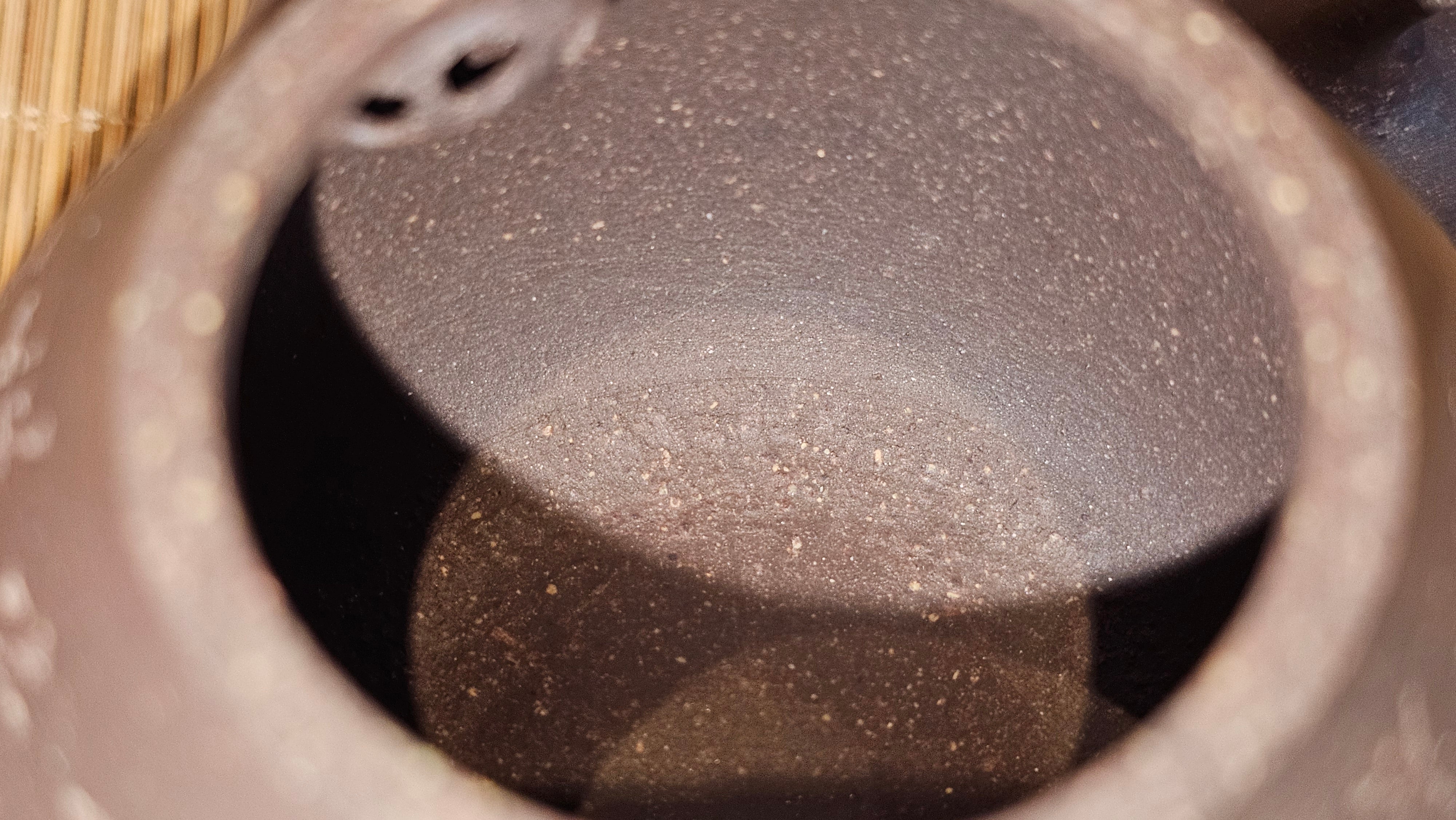 Qie Gua《茄瓜》~ "The Gourd", 153.3ml, Hei Zi Ni 黑紫泥, by our Craftsman Zhang Huan 张欢, Calligraphy and Lotus Flower Engraving by Craftsman Yi Cheng 逸成 ~ Congratulations to Mr W.K.! 1941hrs 20th Oct 2025, Austin! TX!