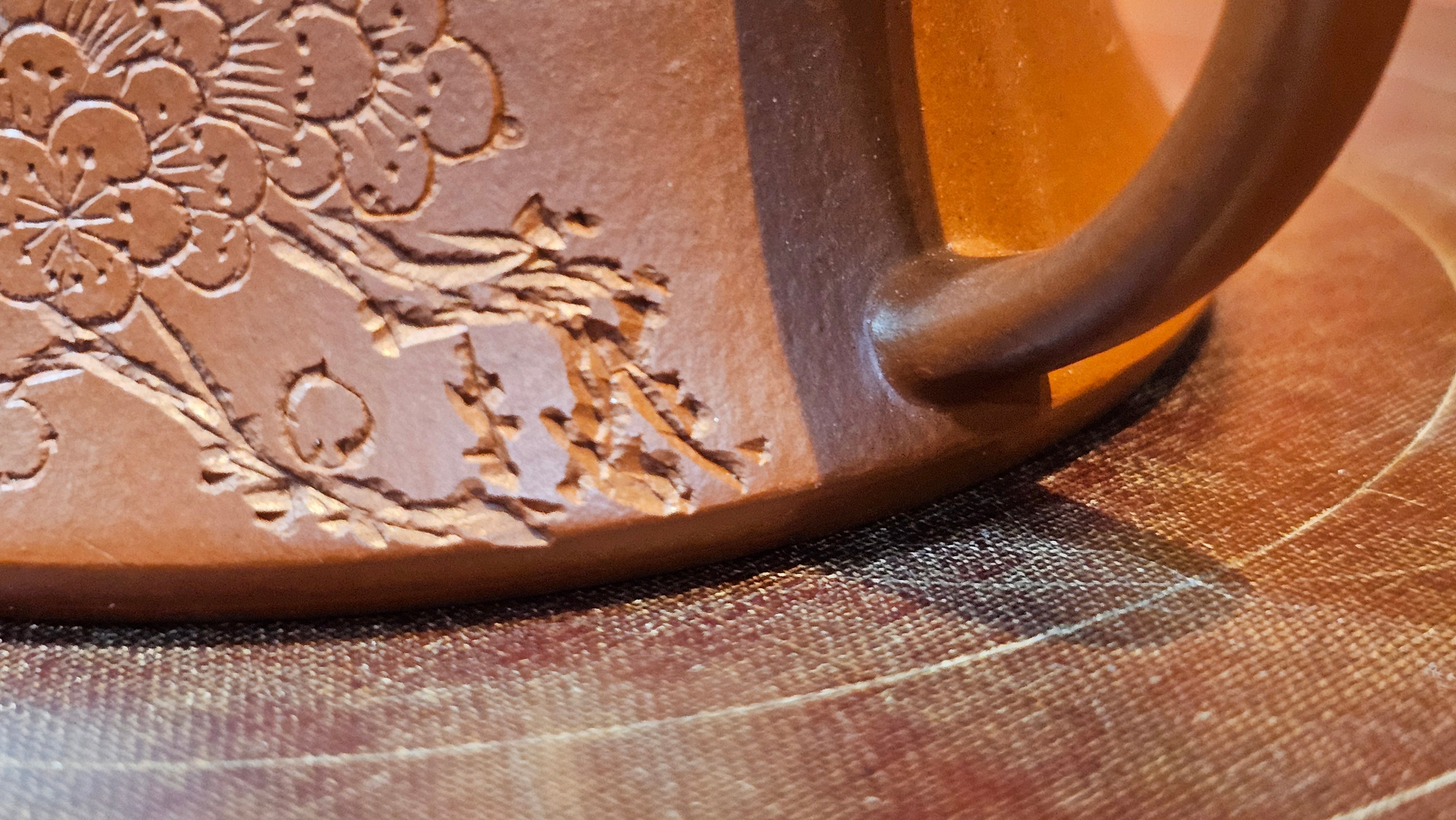 Yun Zhu 云柱 "Pillar of the Heavens", 130.5ml, Xiao Mei Yao Zhu Ni, by Craftsman Wang Hui 王慧 ~ "梅开五福" and Plum Blossoms Engraving by Craftsman Yi De Shu 一德书 ~!Congratulations to Ms S.C.! 1336hrs 20th Oct 2025, Geneva, IL!