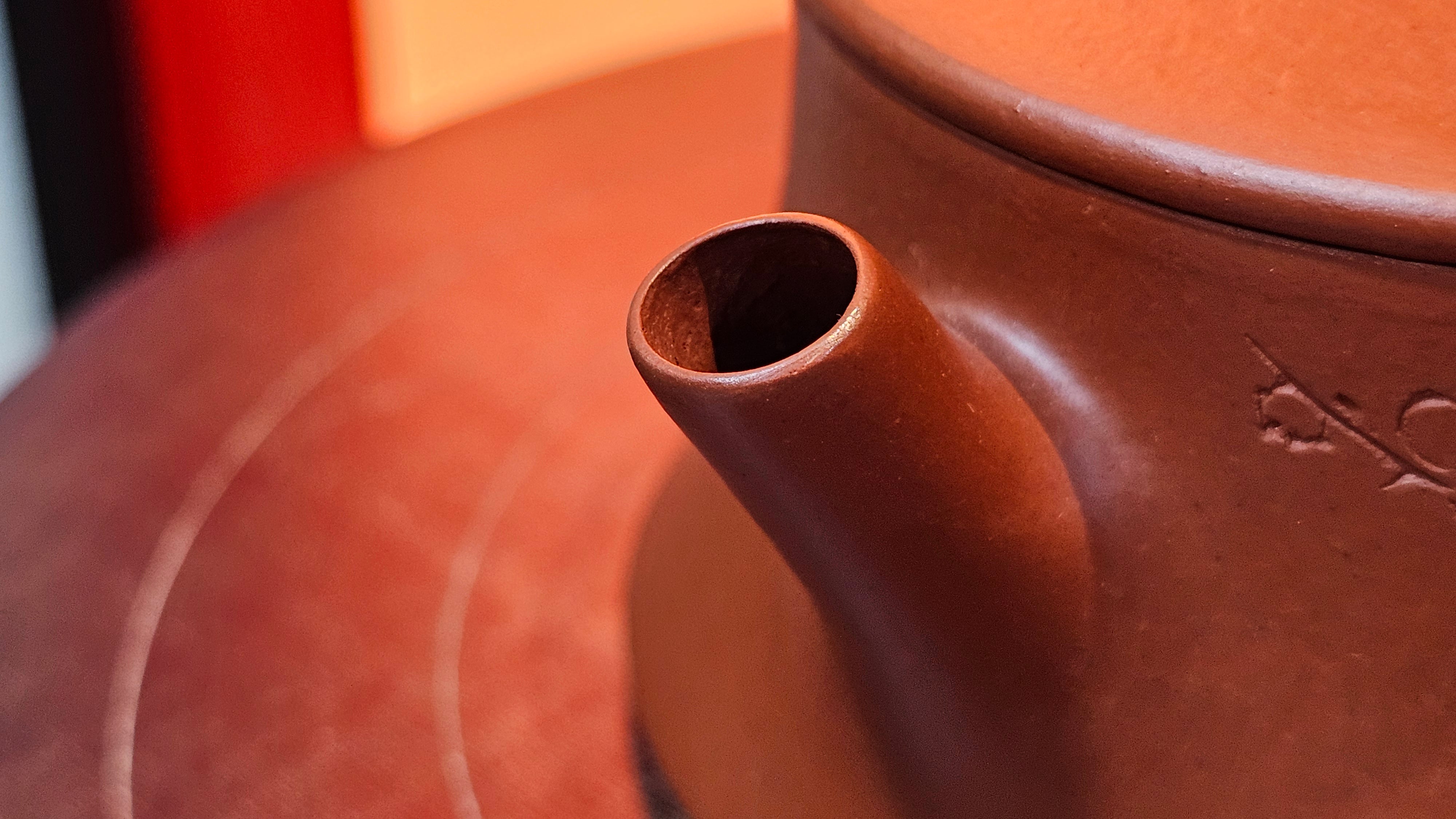 Yun Zhu 云柱 "Pillar of the Heavens", 130.5ml, Xiao Mei Yao Zhu Ni, by Craftsman Wang Hui 王慧 ~ "梅开五福" and Plum Blossoms Engraving by Craftsman Yi De Shu 一德书 ~!Congratulations to Ms S.C.! 1336hrs 20th Oct 2025, Geneva, IL!