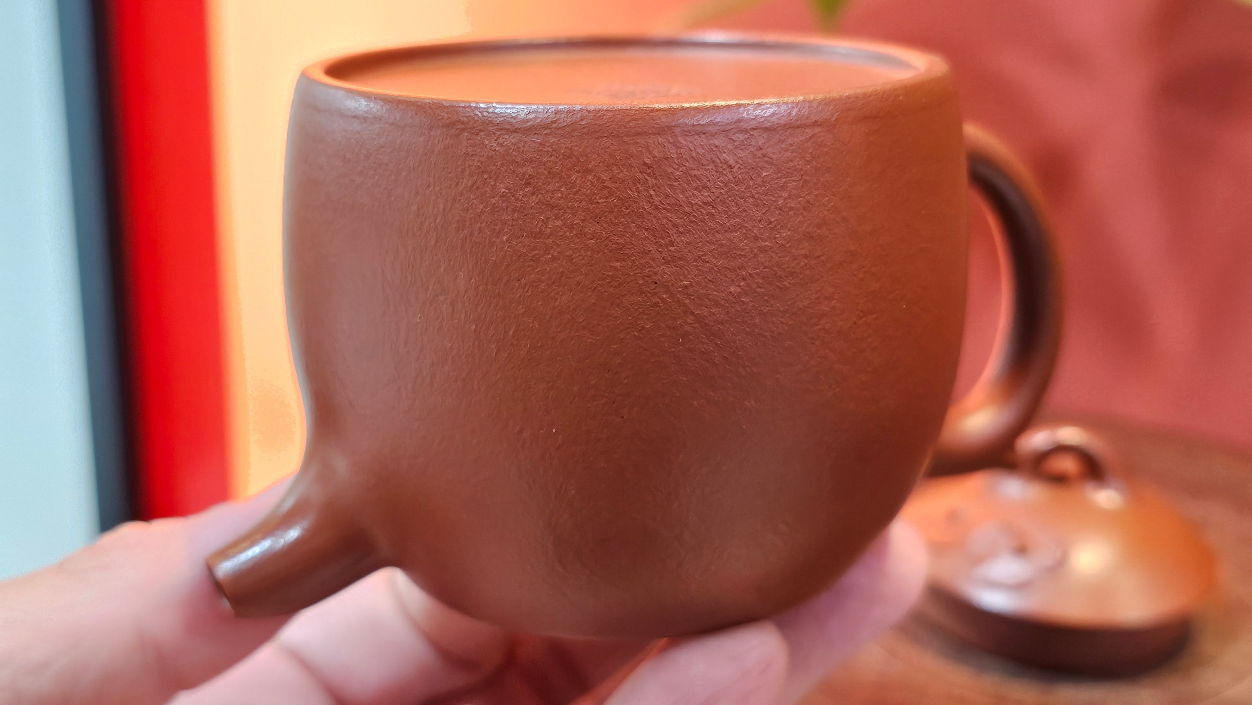 Qin Quan 秦权, with Oriental Clouds Embellishments 云朵贴花工艺, 187.8ml, Xiao Mei Yao Zhu Ni 小煤窑朱泥, by Craftsman Chen Yue Fei 陈跃飞 ~ Congratulations!to Mr C.M.! 1116hrs 31st Oct 2025, Renens! Switzerland🇨🇭!