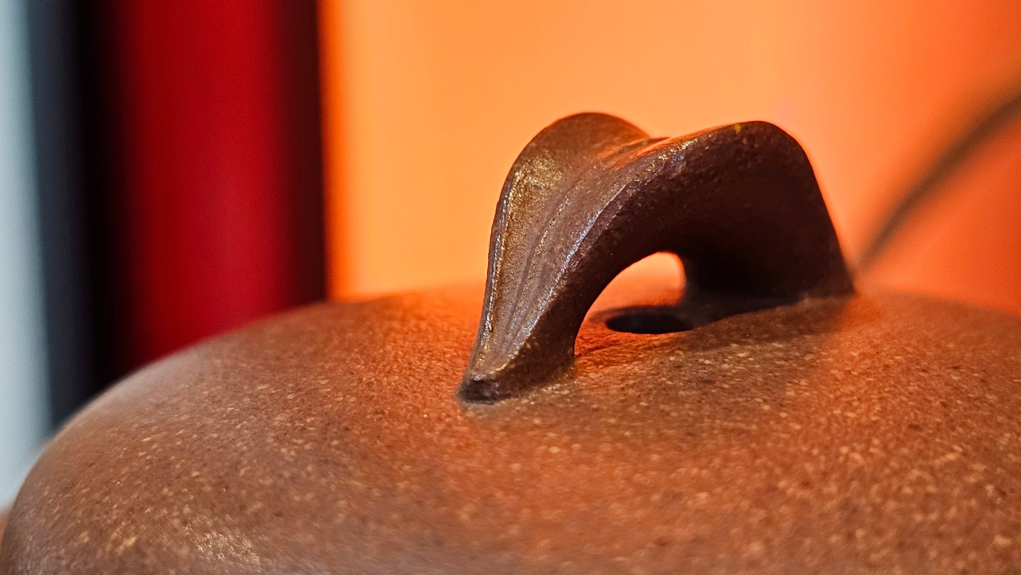 《一叶知秋》Yi Ye Zhi Qiu ~ "The Autumn Leaf", 168.2ml, Bao Shan Duan Ni 宝山段泥, by our Craftsman Zhang Huan 张欢, Bamboo and Calligraphy Engraving by Craftsman Yi Cheng 逸成  ~ Congratulations to Mr G.T.! 1418hrs 24th Oct 2025, Singapore🇸🇬!