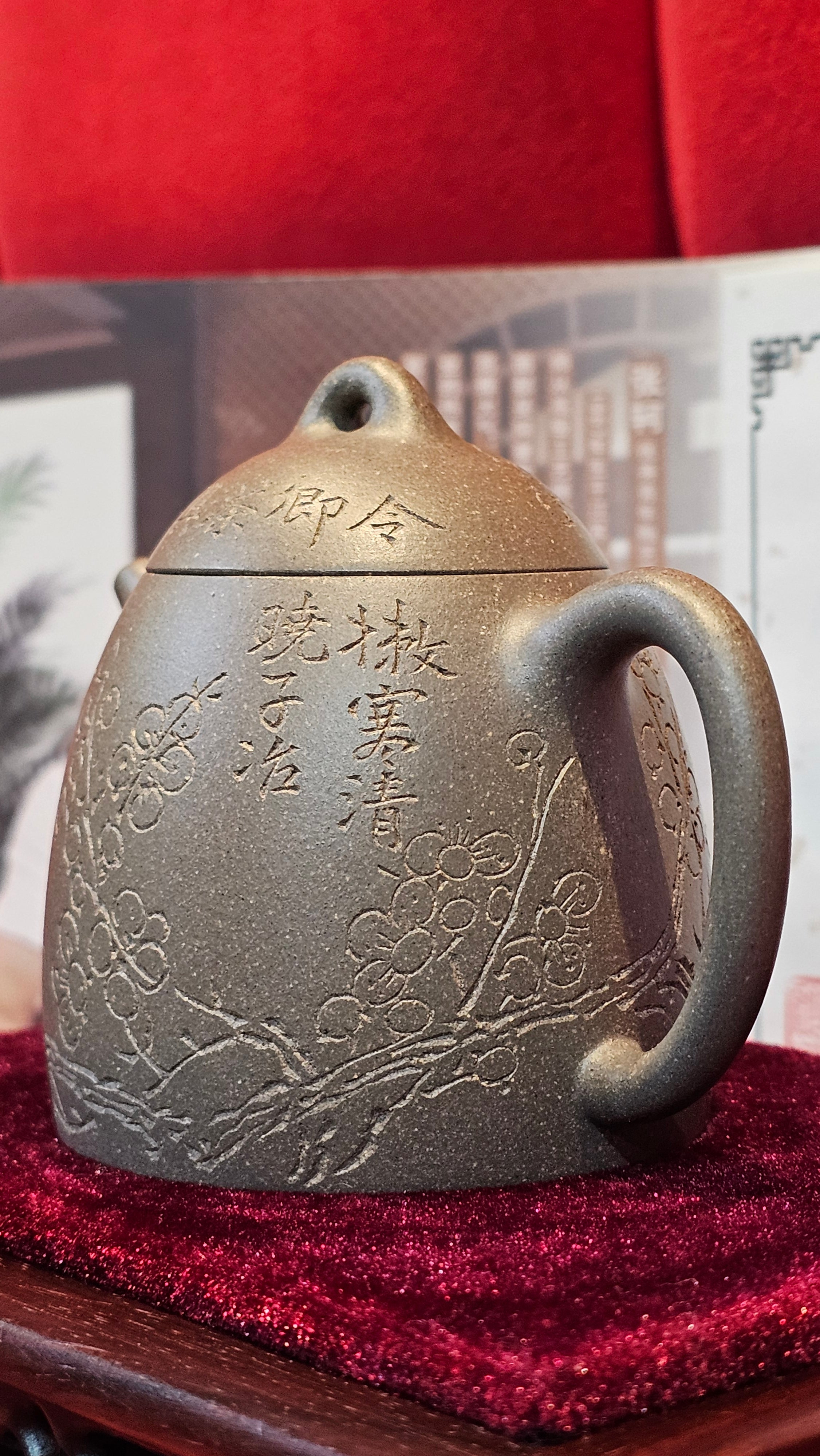 《秦权》"Qin Quan", 155.9ml, by L4 Assoc Master Artist Zhang Ke, Using Our Cao Family's Famous Qing Hui Duan Ni ~ Used and Endorsed by Premier Master Cao An Xiang 紫砂香炉一人曹安祥 ~ Congrats to Kungfu Master Mr J.G.! 1236hrs 31st Oct 2025, New Orleans, LA!