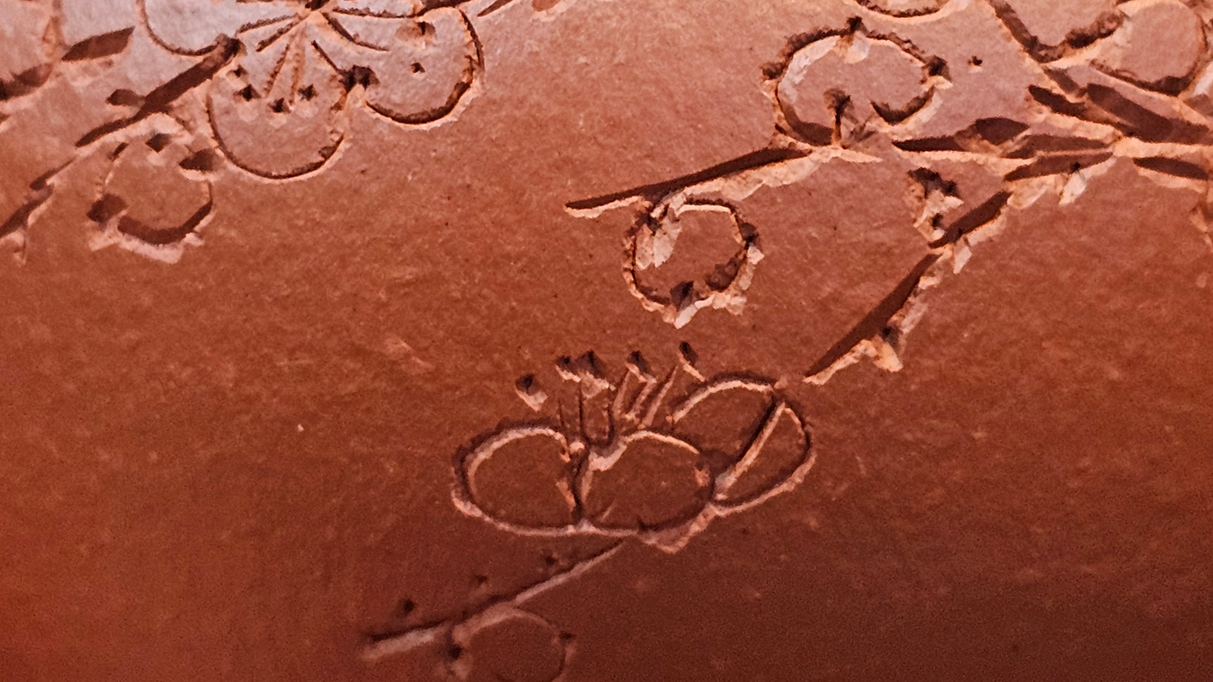 Shui Ping 水平, 150.5ml, Xiao Mei Yao Zhu Ni 小煤窑朱泥, by our Craftsman Chen Yue Fei 陈跃飞, Plum Blossoms Engraving by Craftsman Yi De Shu 一德书 ~!Congratulations to Mr A.C.! 1000hrs 7th Nov 2025, Seattle! WA!