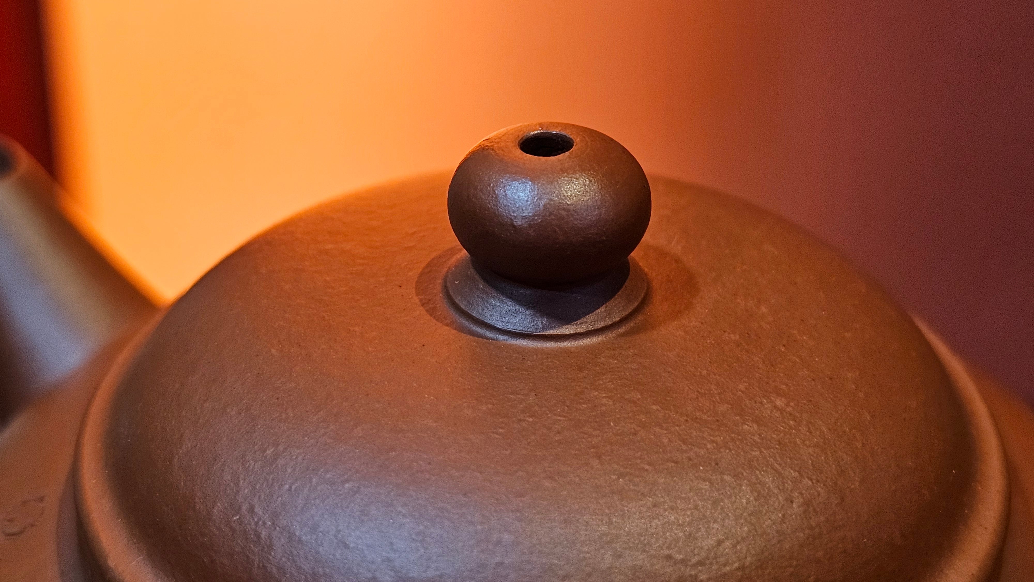 Shui Ping 水平, 155.8ml, Xiao Mei Yao Zhu Ni 小煤窑朱泥, by our Craftsman Chen Yue Fei 陈跃飞, Plum Blossoms Engraving by Craftsman Yi De Shu 一德书 ~ Congratulations!to Mr P.T.! 1410hrs 9th Nov 2025, Chandler! AZ!