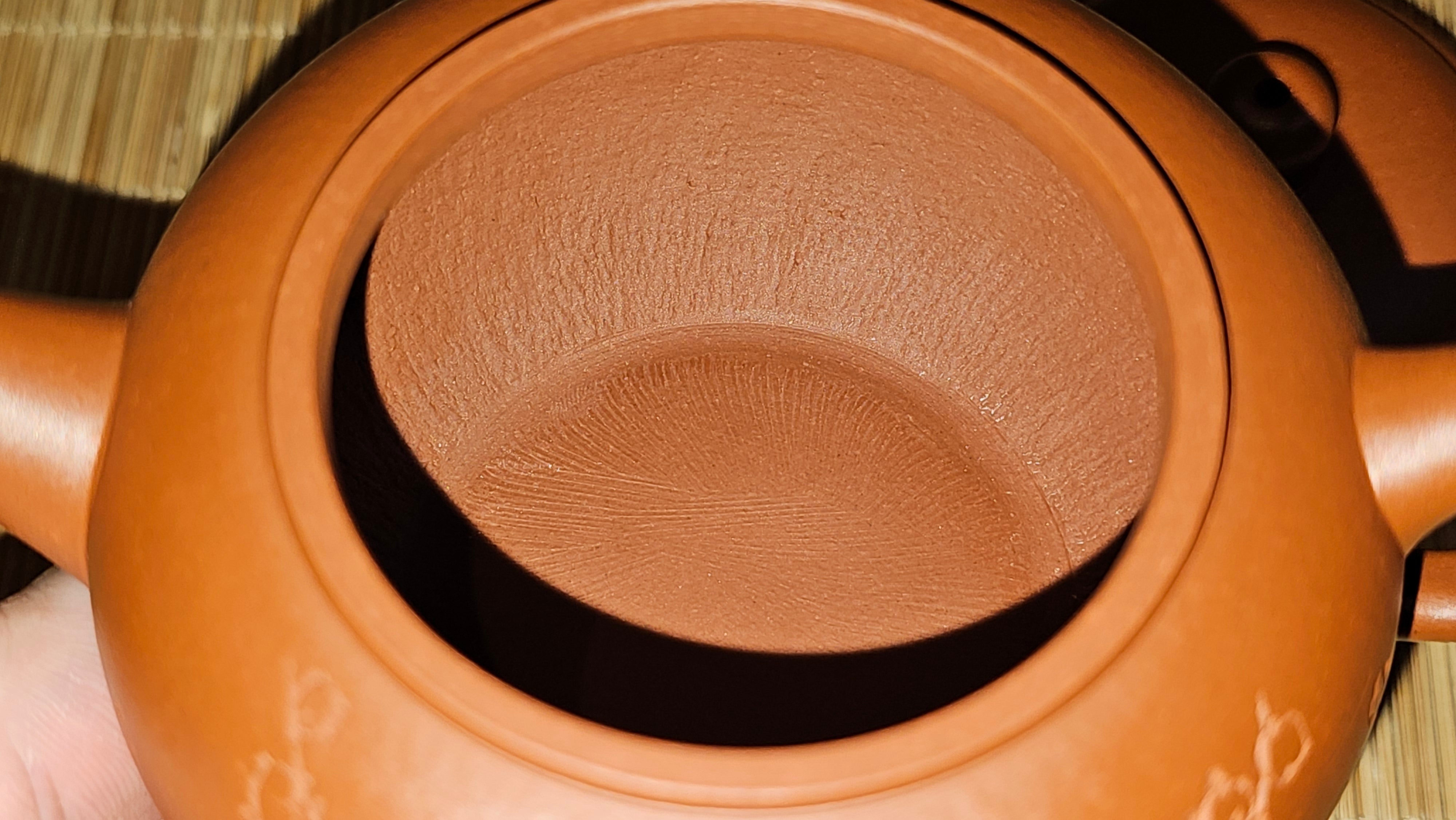 Shui Ping 水平, 155.8ml, Xiao Mei Yao Zhu Ni 小煤窑朱泥, by our Craftsman Chen Yue Fei 陈跃飞, Plum Blossoms Engraving by Craftsman Yi De Shu 一德书 ~ Congratulations!to Mr P.T.! 1410hrs 9th Nov 2025, Chandler! AZ!