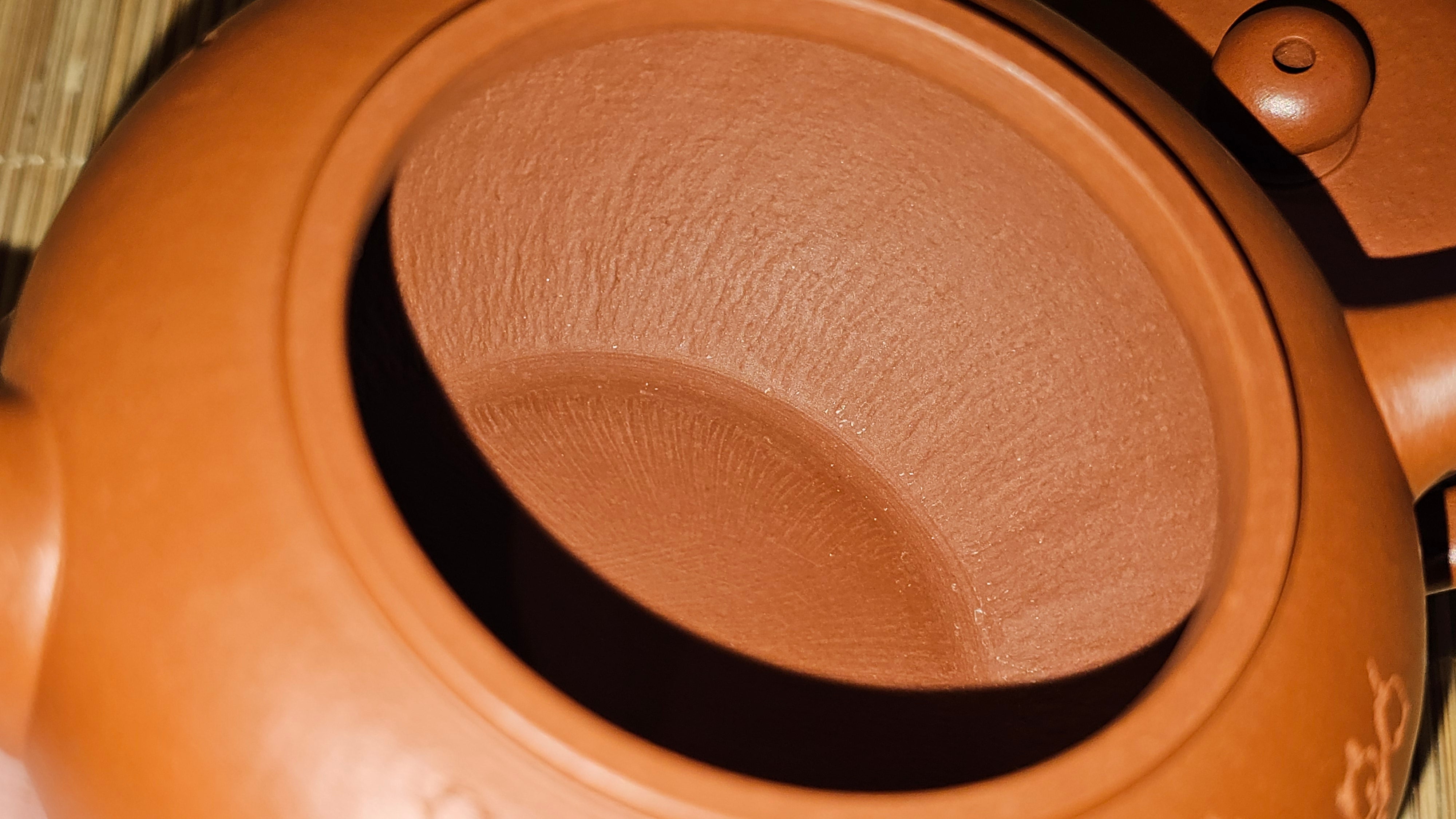 Shui Ping 水平, 155.8ml, Xiao Mei Yao Zhu Ni 小煤窑朱泥, by our Craftsman Chen Yue Fei 陈跃飞, Plum Blossoms Engraving by Craftsman Yi De Shu 一德书 ~ Congratulations!to Mr P.T.! 1410hrs 9th Nov 2025, Chandler! AZ!