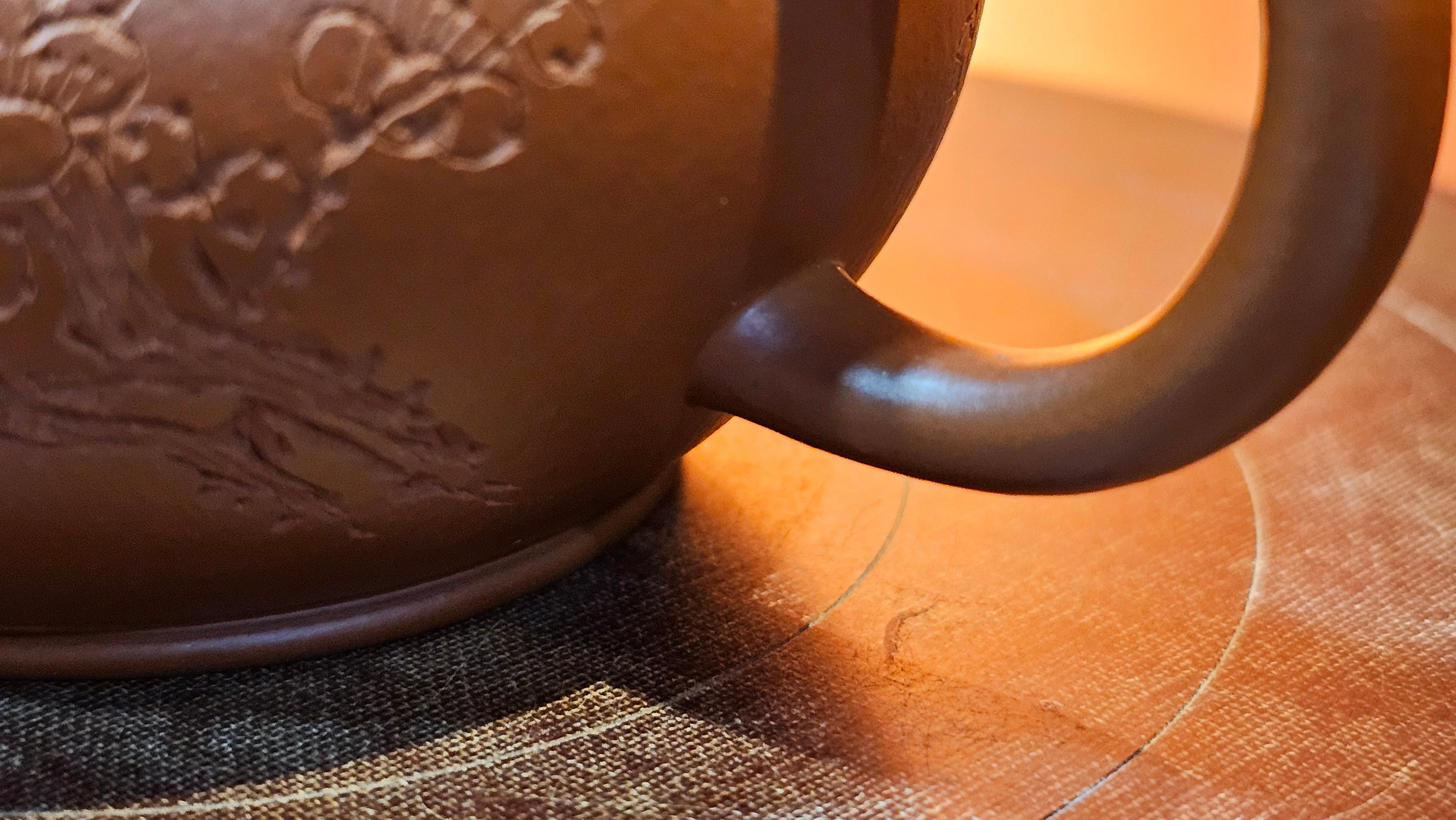 Shui Ping 水平, 155.5ml, Xiao Mei Yao Zhu Ni 小煤窑朱泥, by our Craftsman Chen Yue Fei 陈跃飞, Plum Blossoms Engraving by Craftsman Yi De Shu 一德书 ~!Congratulations to Mr A.D.P.! 1127hrs 12th Nov 2025, Forest! Belgium🇧🇪!