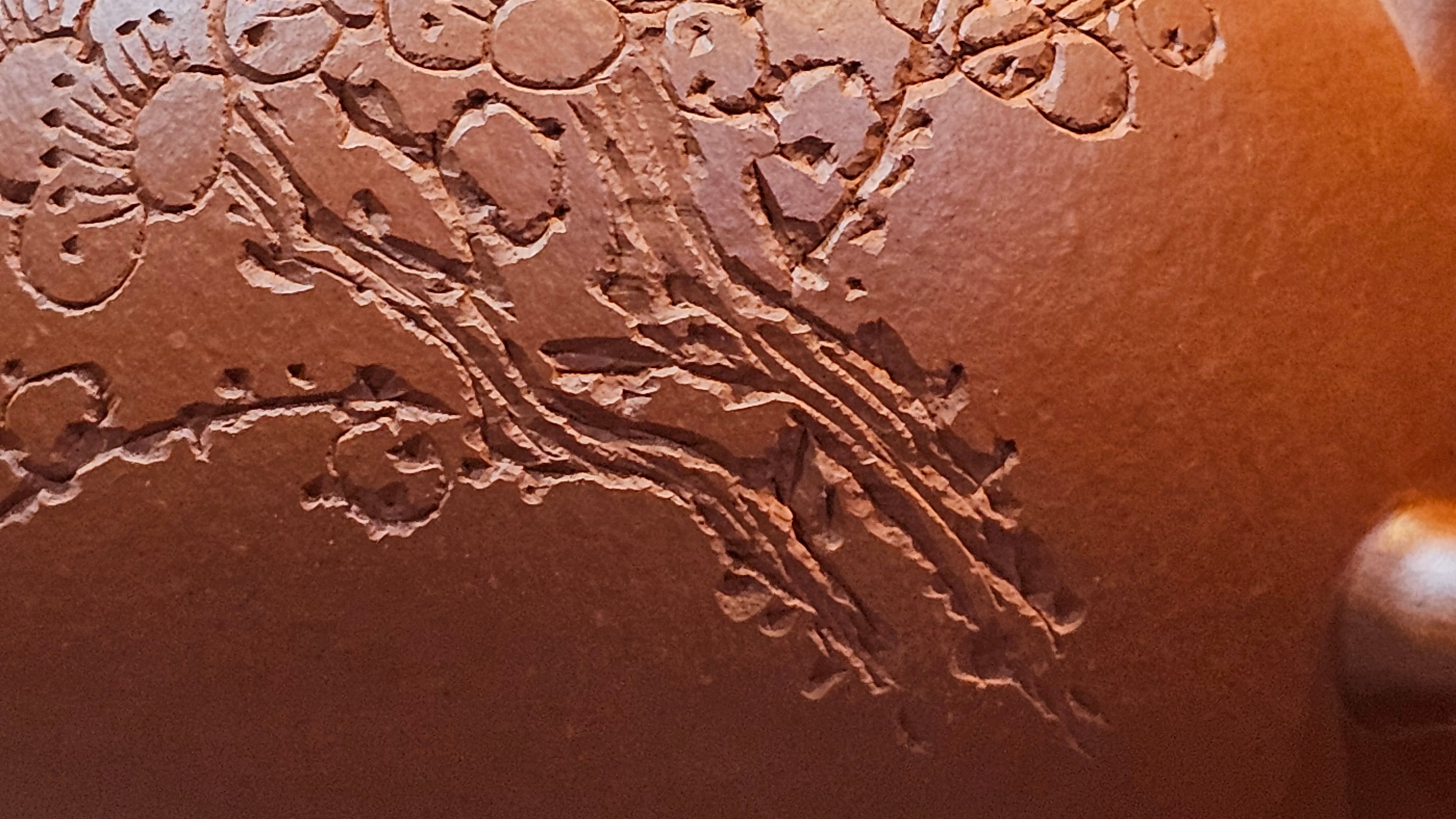 Shui Ping 水平, 155.5ml, Xiao Mei Yao Zhu Ni 小煤窑朱泥, by our Craftsman Chen Yue Fei 陈跃飞, Plum Blossoms Engraving by Craftsman Yi De Shu 一德书 ~!Congratulations to Mr A.D.P.! 1127hrs 12th Nov 2025, Forest! Belgium🇧🇪!