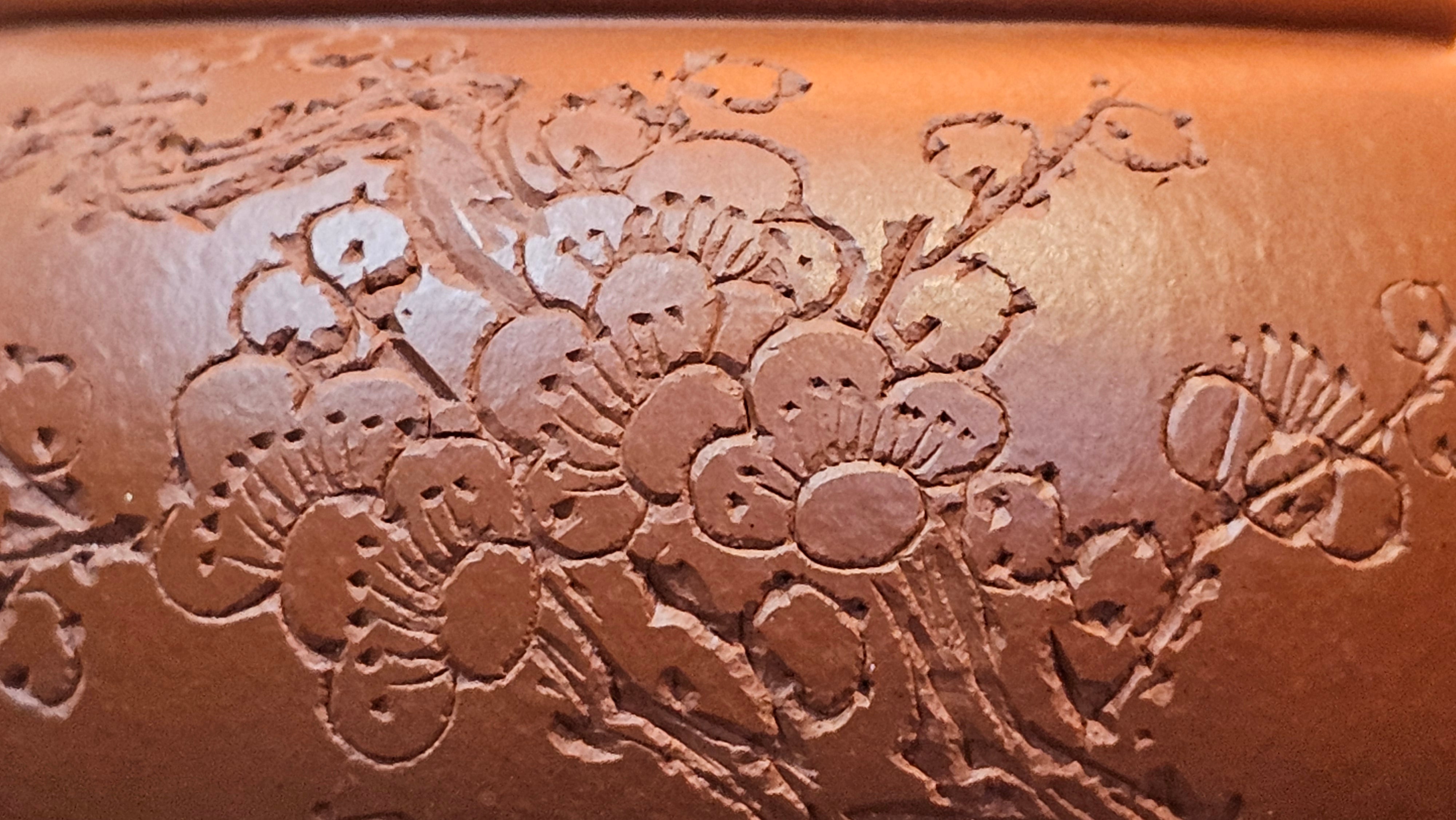 Shui Ping 水平, 155.5ml, Xiao Mei Yao Zhu Ni 小煤窑朱泥, by our Craftsman Chen Yue Fei 陈跃飞, Plum Blossoms Engraving by Craftsman Yi De Shu 一德书 ~!Congratulations to Mr A.D.P.! 1127hrs 12th Nov 2025, Forest! Belgium🇧🇪!