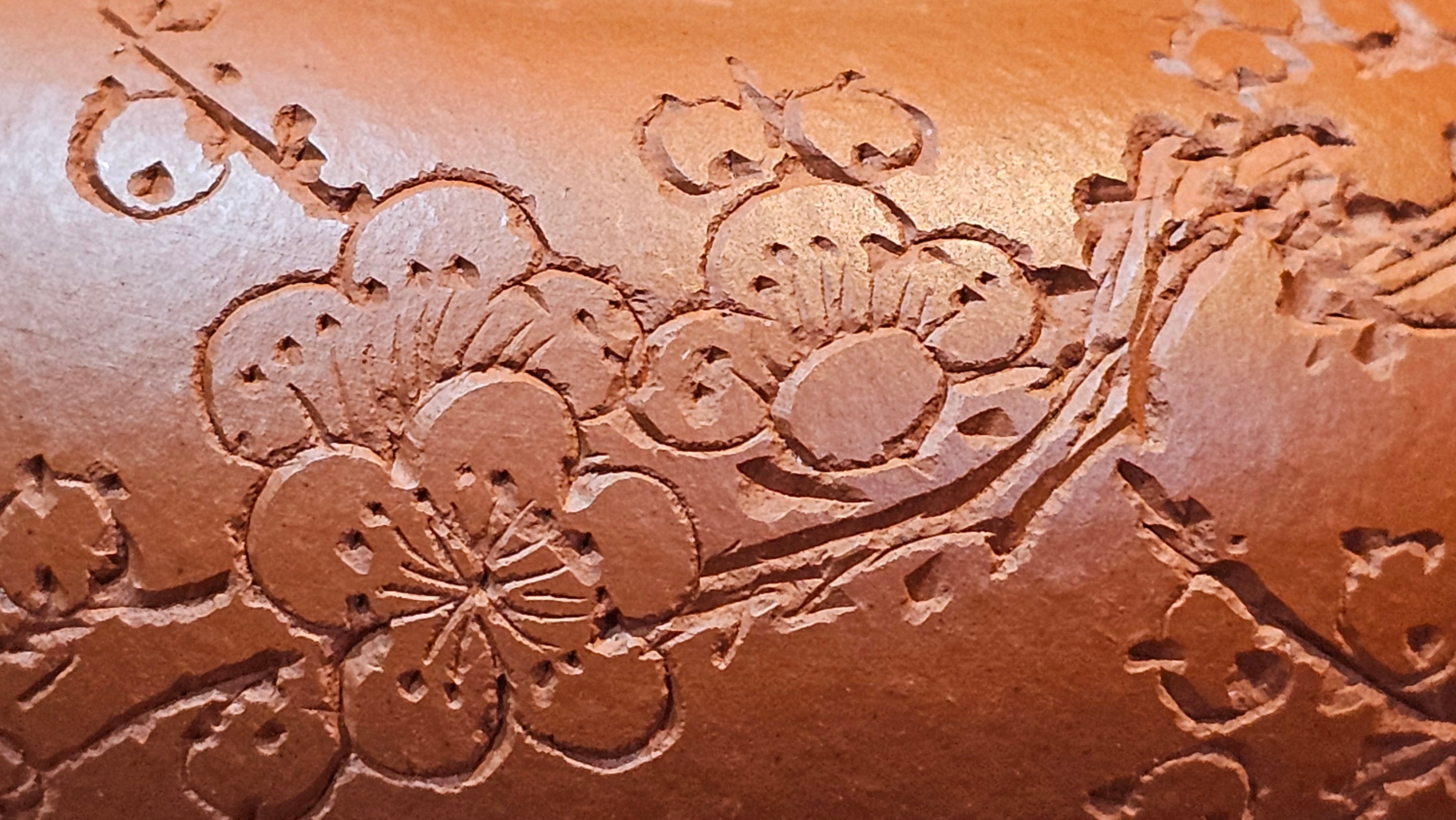 Shui Ping 水平, 155.5ml, Xiao Mei Yao Zhu Ni 小煤窑朱泥, by our Craftsman Chen Yue Fei 陈跃飞, Plum Blossoms Engraving by Craftsman Yi De Shu 一德书 ~!Congratulations to Mr A.D.P.! 1127hrs 12th Nov 2025, Forest! Belgium🇧🇪!