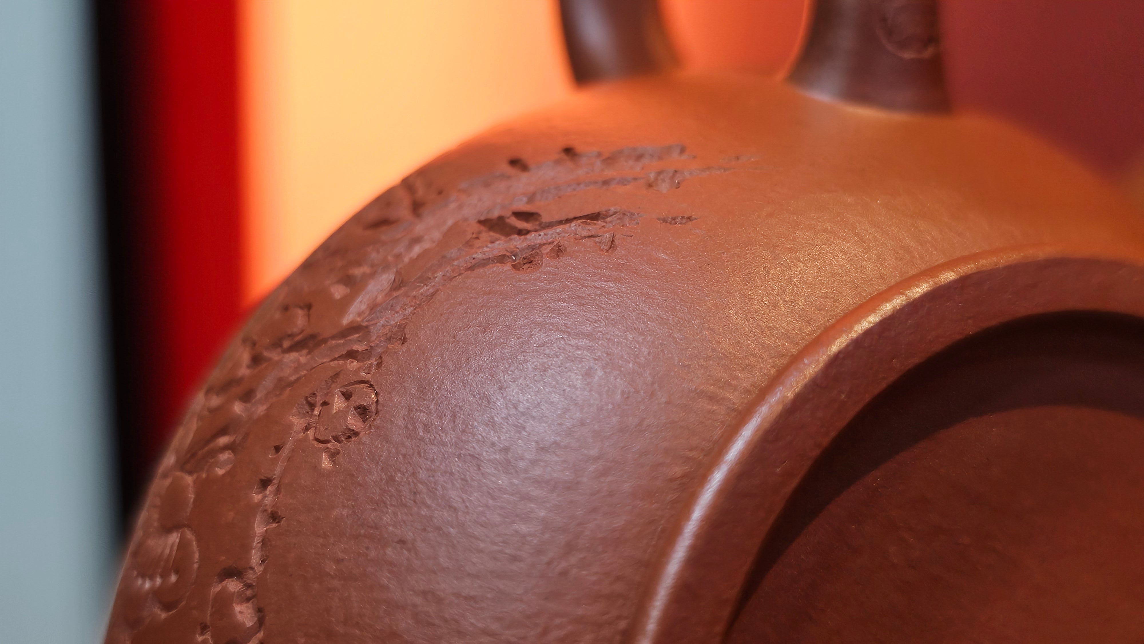 Shui Ping 水平, 155.5ml, Xiao Mei Yao Zhu Ni 小煤窑朱泥, by our Craftsman Chen Yue Fei 陈跃飞, Plum Blossoms Engraving by Craftsman Yi De Shu 一德书 ~!Congratulations to Mr A.D.P.! 1127hrs 12th Nov 2025, Forest! Belgium🇧🇪!