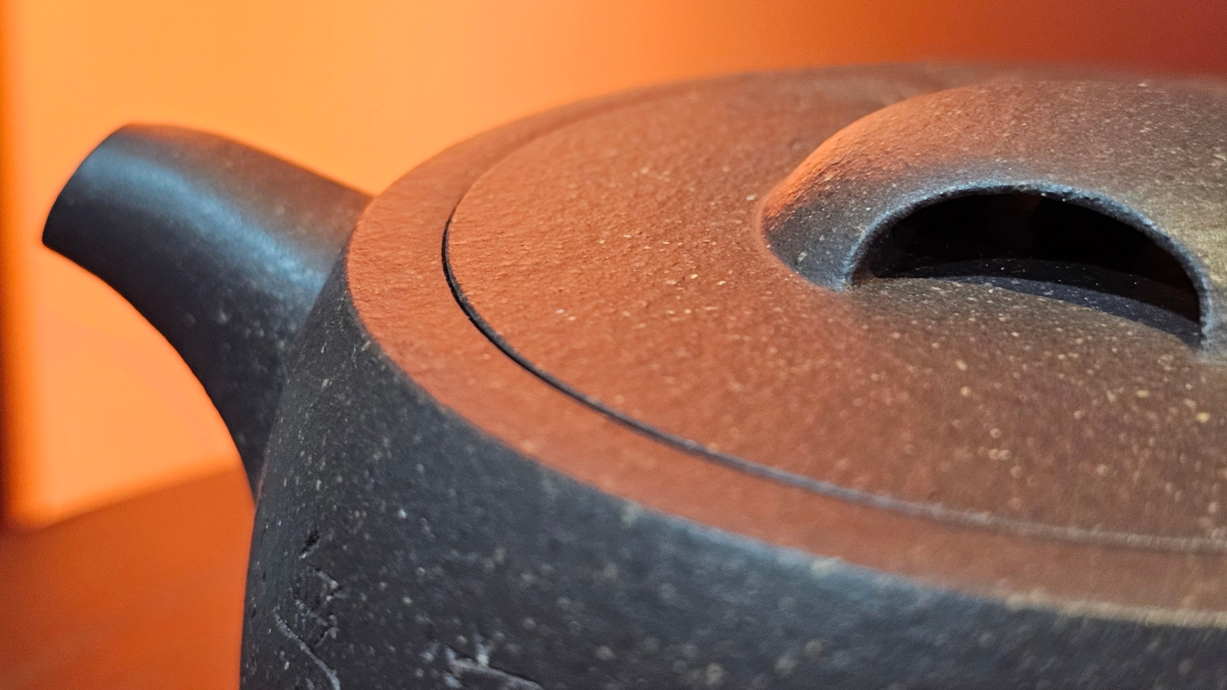 Niu Gai Jing Lan《牛盖井栏》, 166.2ml, Hei Zi Ni 黑紫泥, by our Craftsman Zhang Huan 张欢, with Plum Blossoms Engraving Art by Craftsman Nan Shan Lao Ren 南山老人 ~!Congratulations to Mr A.D.P.! 2359hrs 16th Nov 2025, Forest! Belgium🇧🇪!