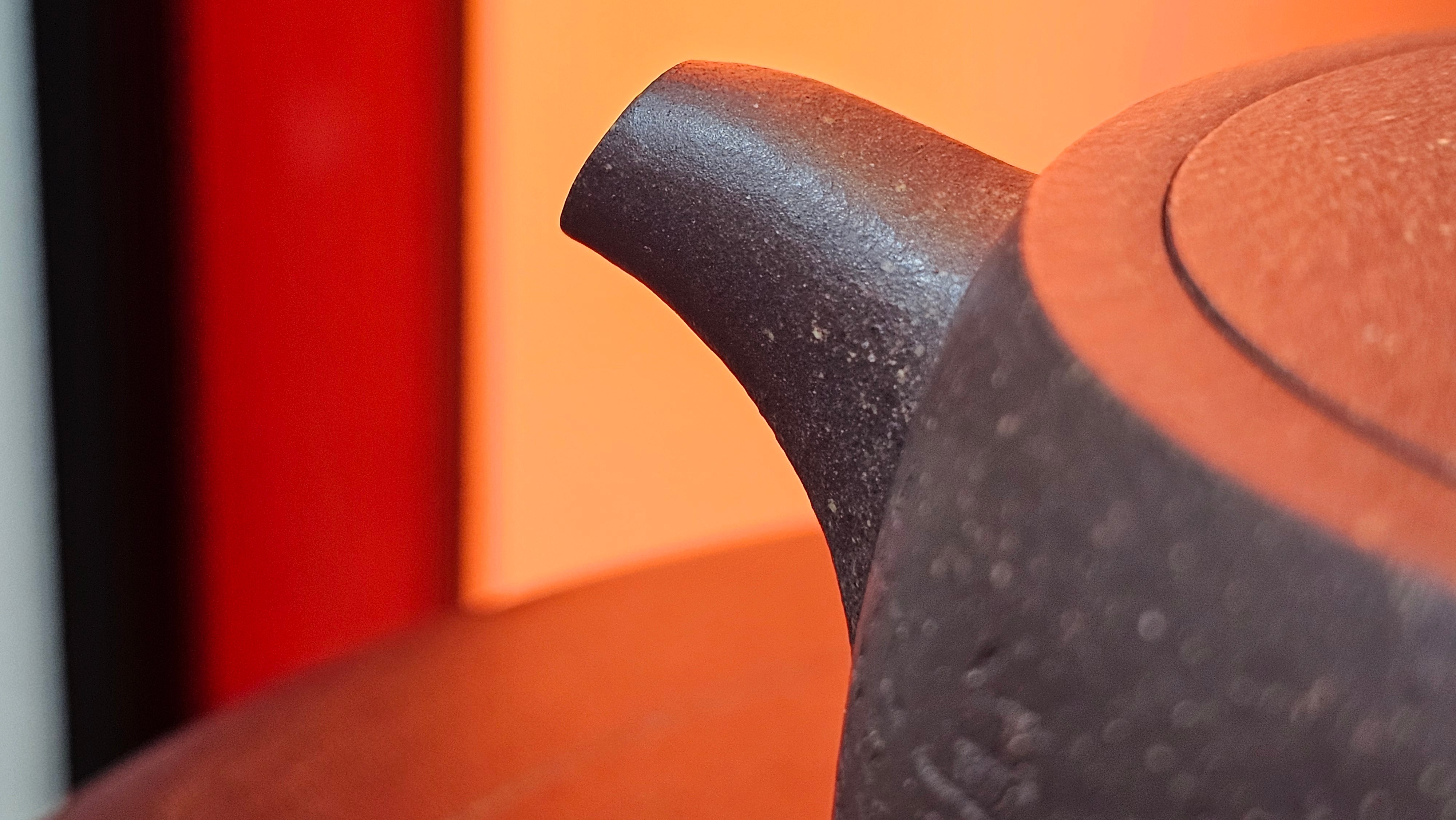 Niu Gai Jing Lan《牛盖井栏》, 166.2ml, Hei Zi Ni 黑紫泥, by our Craftsman Zhang Huan 张欢, with Plum Blossoms Engraving Art by Craftsman Nan Shan Lao Ren 南山老人 ~!Congratulations to Mr A.D.P.! 2359hrs 16th Nov 2025, Forest! Belgium🇧🇪!