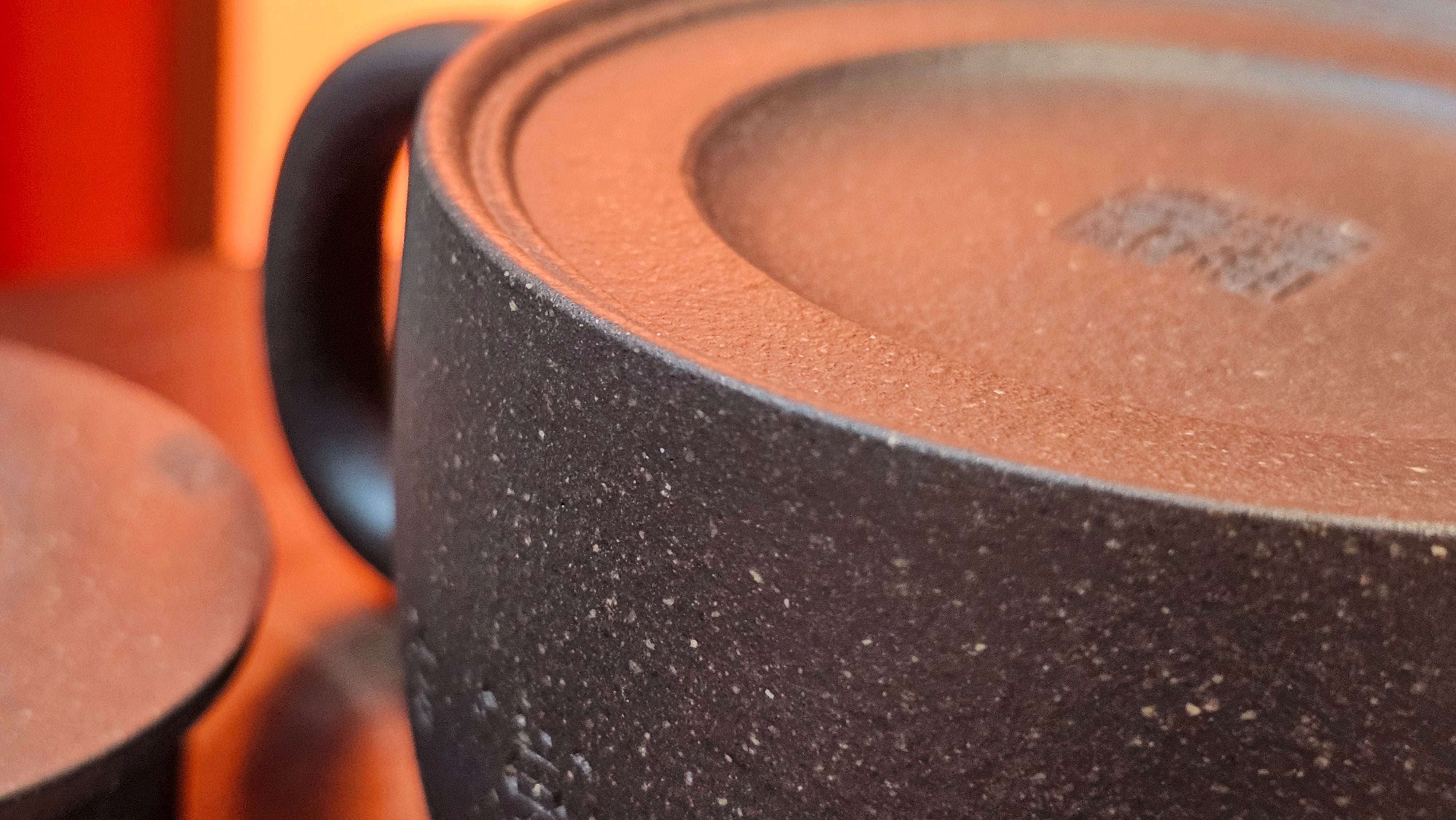 Niu Gai Jing Lan《牛盖井栏》, 166.2ml, Hei Zi Ni 黑紫泥, by our Craftsman Zhang Huan 张欢, with Plum Blossoms Engraving Art by Craftsman Nan Shan Lao Ren 南山老人 ~!Congratulations to Mr A.D.P.! 2359hrs 16th Nov 2025, Forest! Belgium🇧🇪!