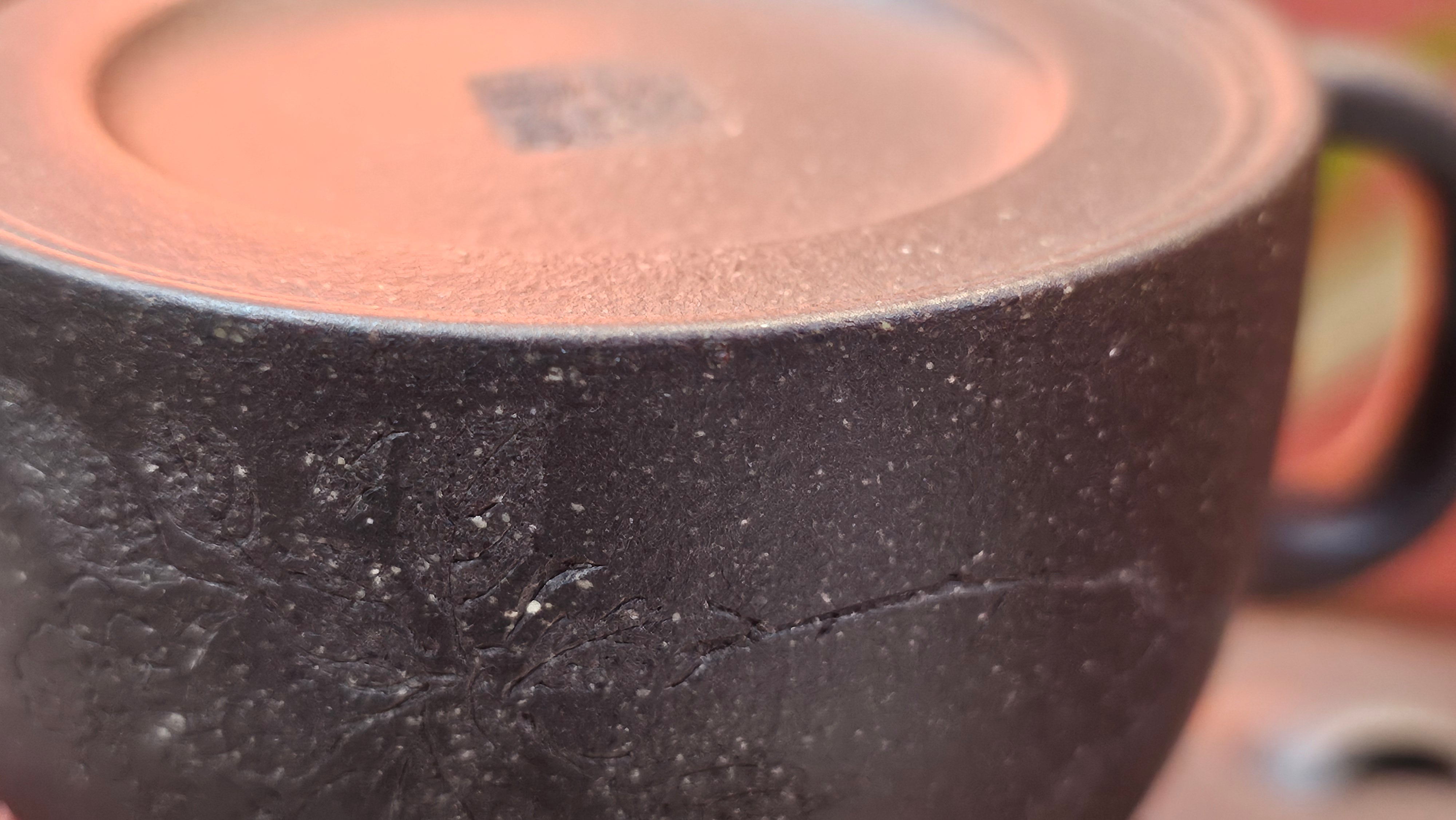 Niu Gai Jing Lan《牛盖井栏》, 166.2ml, Hei Zi Ni 黑紫泥, by our Craftsman Zhang Huan 张欢, with Plum Blossoms Engraving Art by Craftsman Nan Shan Lao Ren 南山老人 ~!Congratulations to Mr A.D.P.! 2359hrs 16th Nov 2025, Forest! Belgium🇧🇪!