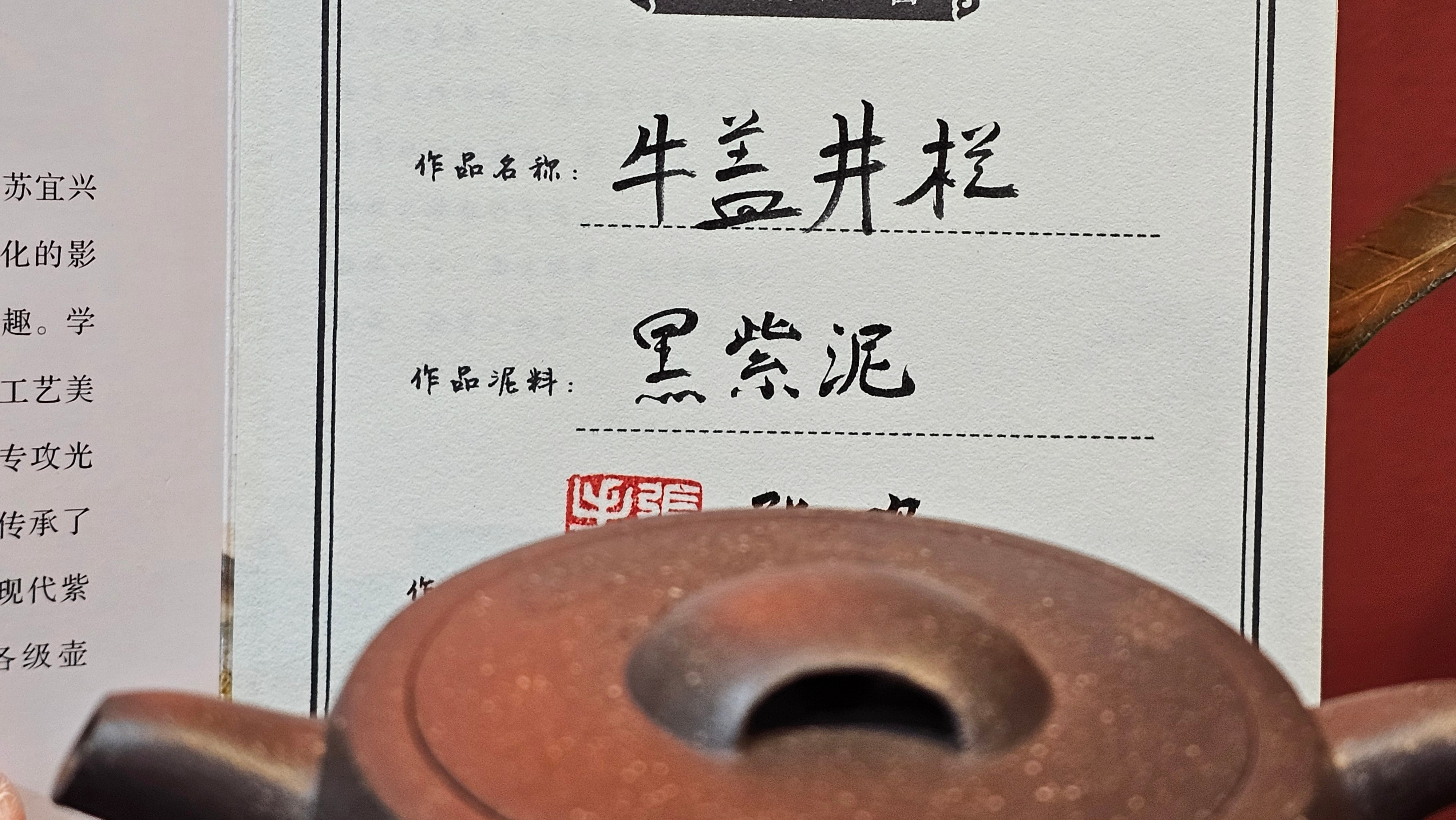 Niu Gai Jing Lan《牛盖井栏》, 166.2ml, Hei Zi Ni 黑紫泥, by our Craftsman Zhang Huan 张欢, with Plum Blossoms Engraving Art by Craftsman Nan Shan Lao Ren 南山老人 ~!Congratulations to Mr A.D.P.! 2359hrs 16th Nov 2025, Forest! Belgium🇧🇪!