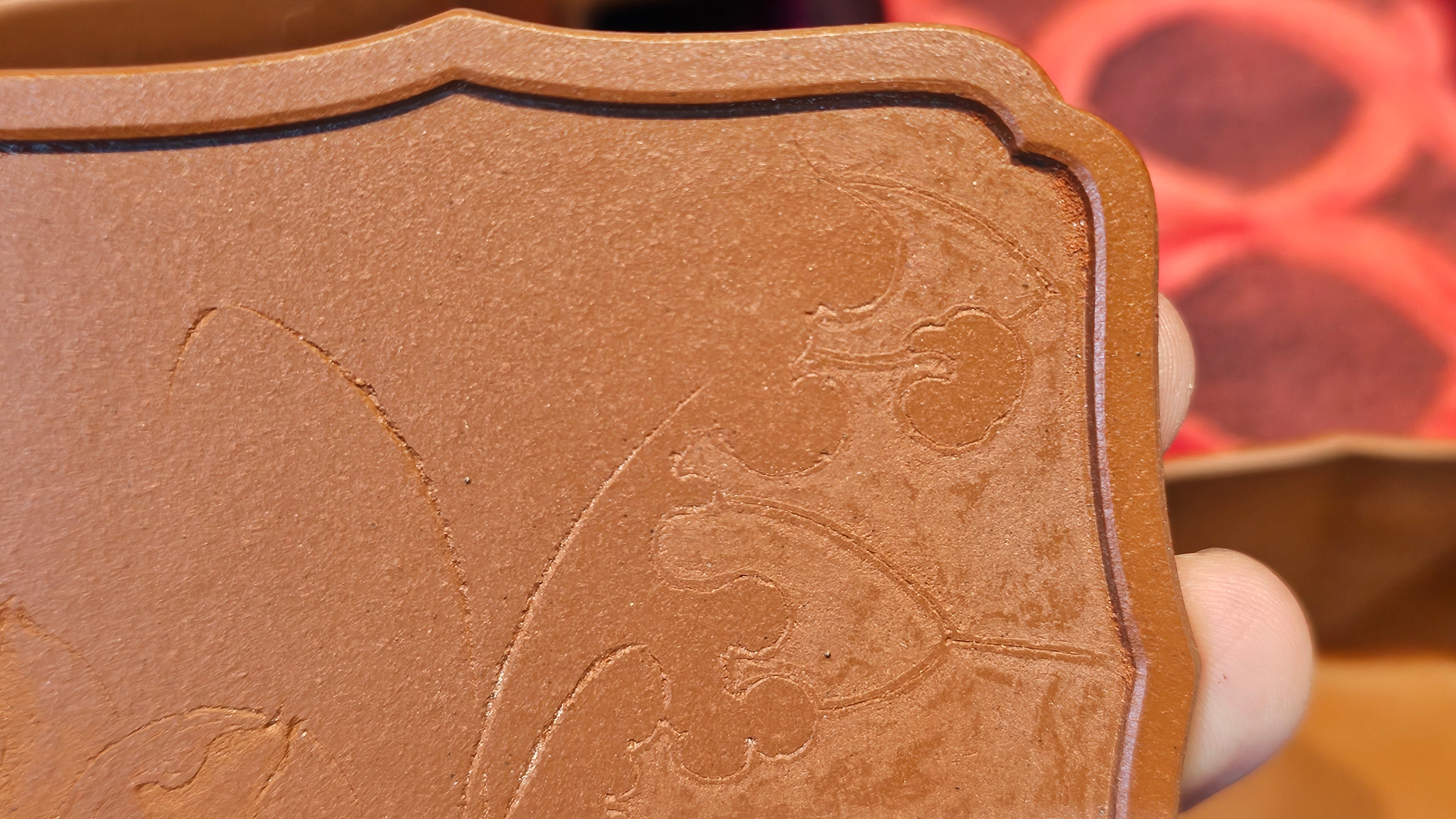 《振莲四方》~五件套组 "Zhen Lian Si Fang" SET of Five!(matching Twin cups & Twin trays), Zhu Sha 朱砂(WORLD DEBUT), by L2A Senior Consummate Artist Yuan Hui 袁辉! Lotus Engraving by Jin Li 金笠。(Lid Closing Video@11th Frame)~Congrats Dr W.S.! 0603hrs 15th Nov 2025, AZ!