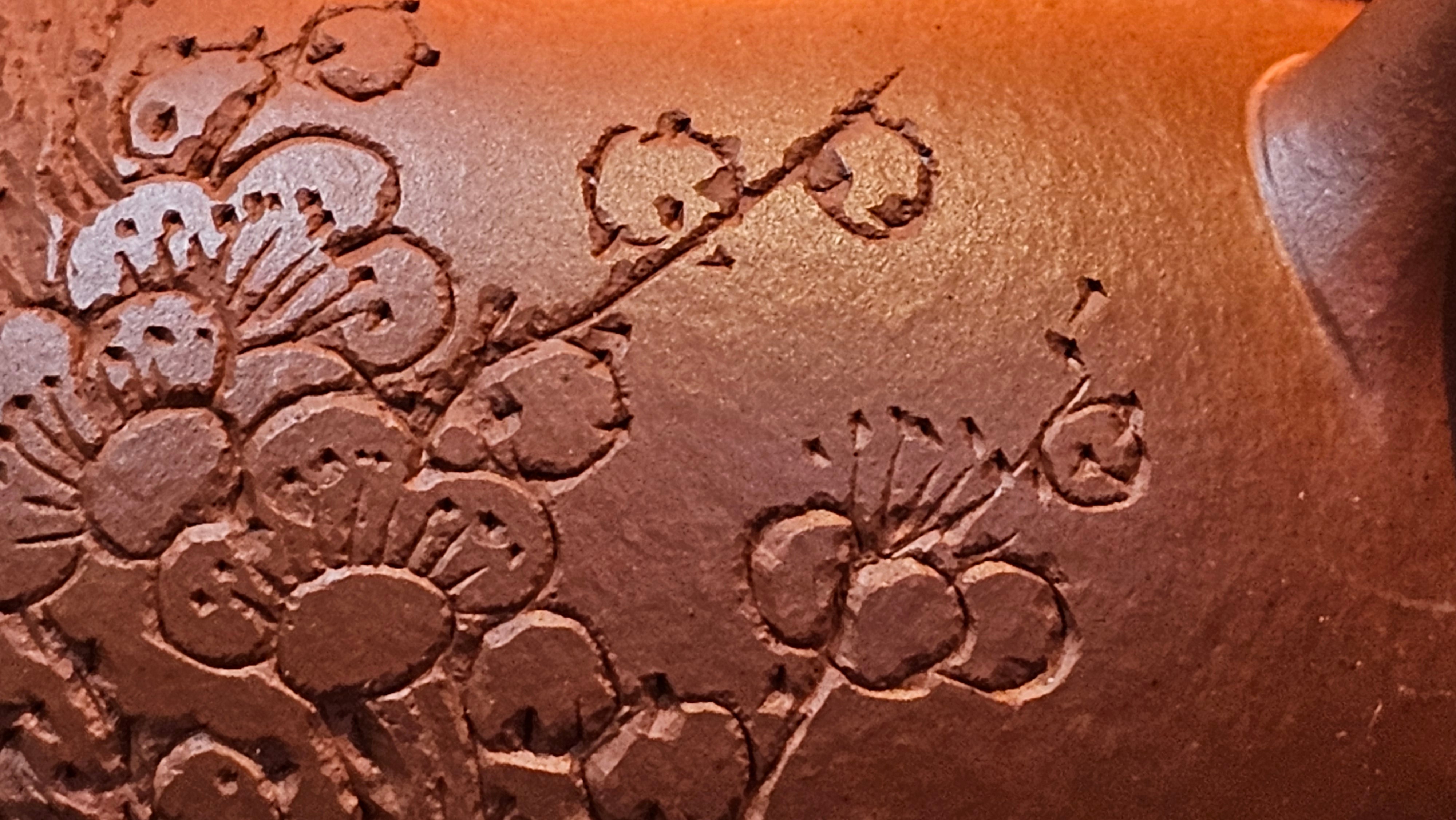 Shui Ping 水平, 152.3ml, Xiao Mei Yao Zhu Ni 小煤窑朱泥, by our Craftsman Chen Yue Fei 陈跃飞, Plum Blossoms Engraving by Craftsman Yi De Shu 一德书 ~ Congratulations to Ms A.J.! 1401hrs 18th Nov 2025, Esko! MN!