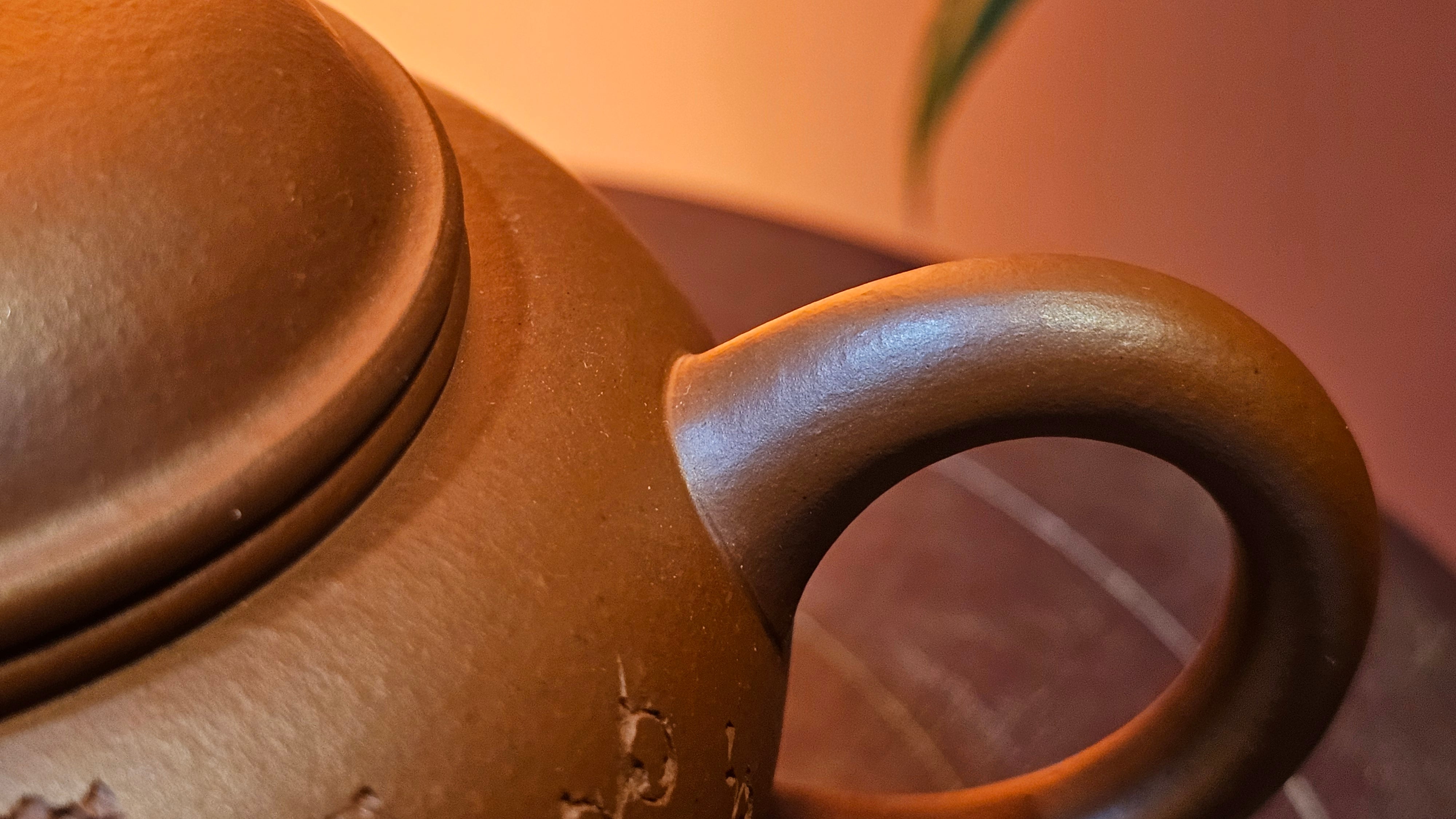 Shui Ping 水平, 152.3ml, Xiao Mei Yao Zhu Ni 小煤窑朱泥, by our Craftsman Chen Yue Fei 陈跃飞, Plum Blossoms Engraving by Craftsman Yi De Shu 一德书 ~ Congratulations to Ms A.J.! 1401hrs 18th Nov 2025, Esko! MN!