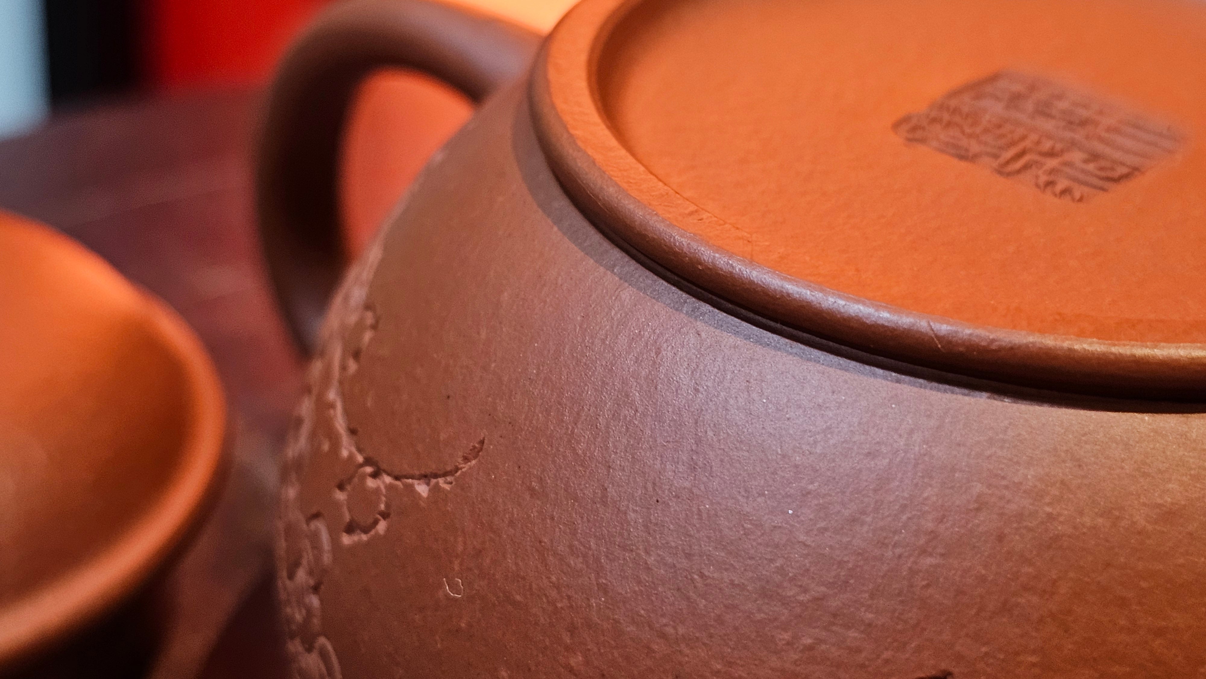 Shui Ping 水平, 152.3ml, Xiao Mei Yao Zhu Ni 小煤窑朱泥, by our Craftsman Chen Yue Fei 陈跃飞, Plum Blossoms Engraving by Craftsman Yi De Shu 一德书 ~ Congratulations to Ms A.J.! 1401hrs 18th Nov 2025, Esko! MN!