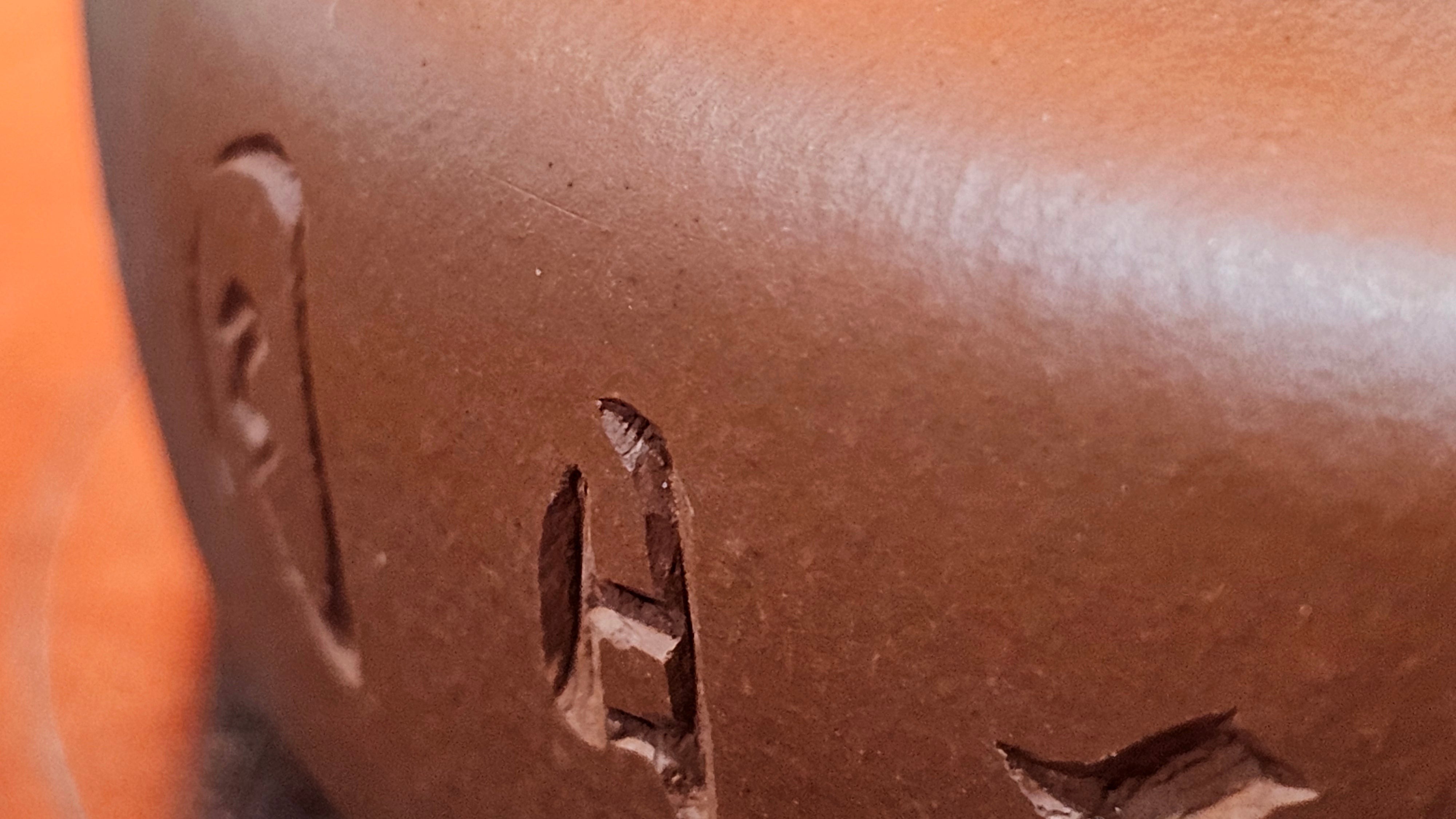 Hua Ting 华庭, 214.9ml (complex, large: 14cm long, 10cm wide), Xiao Mei Yao Zhu Ni 小煤窑朱泥,  by Craftsman Chen Yue Fei 陈跃飞, Engraving by Craftsman Yi De Shu 一德书 ~!Congratulations to Mr L.C.! 2158hrs 28th Nov 2025, Taylors! SC!