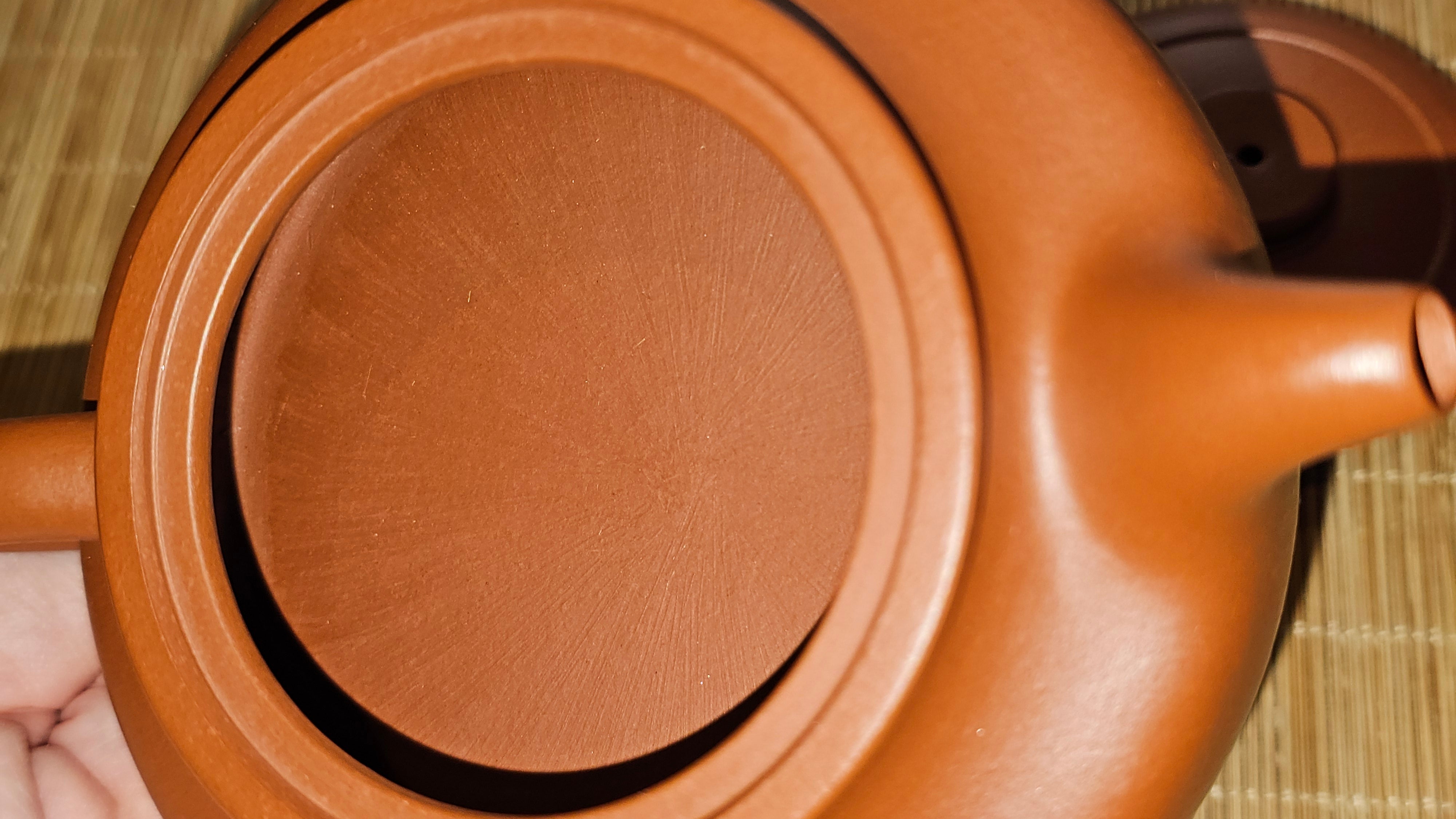 Hua Ting 华庭, 214.9ml (complex, large: 14cm long, 10cm wide), Xiao Mei Yao Zhu Ni 小煤窑朱泥,  by Craftsman Chen Yue Fei 陈跃飞, Engraving by Craftsman Yi De Shu 一德书 ~!Congratulations to Mr L.C.! 2158hrs 28th Nov 2025, Taylors! SC!