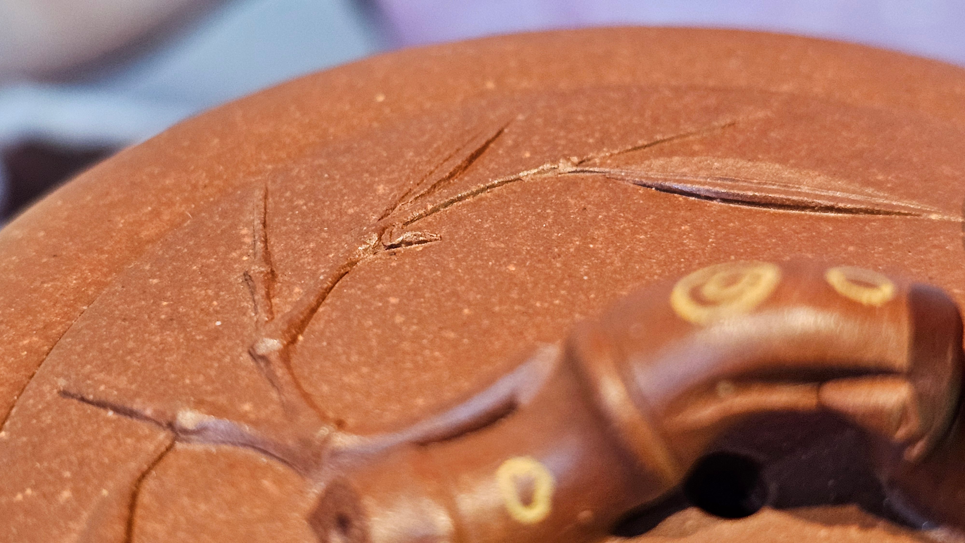 《湘妃竹段》"Xiang Fei Zhu Duan", 244.8ml, Di Cao Qing Zi Ni with Duan Ni Clay embellishments for the characteristic "Xiang Fei Bamboo" Patterns, by L4 Assoc Master Yu Chun Lei 俞春雷 ~!Congratulations to Kungfu Master J.G.! 1122hrs 23rd Nov 2025, New Orleans! LA!