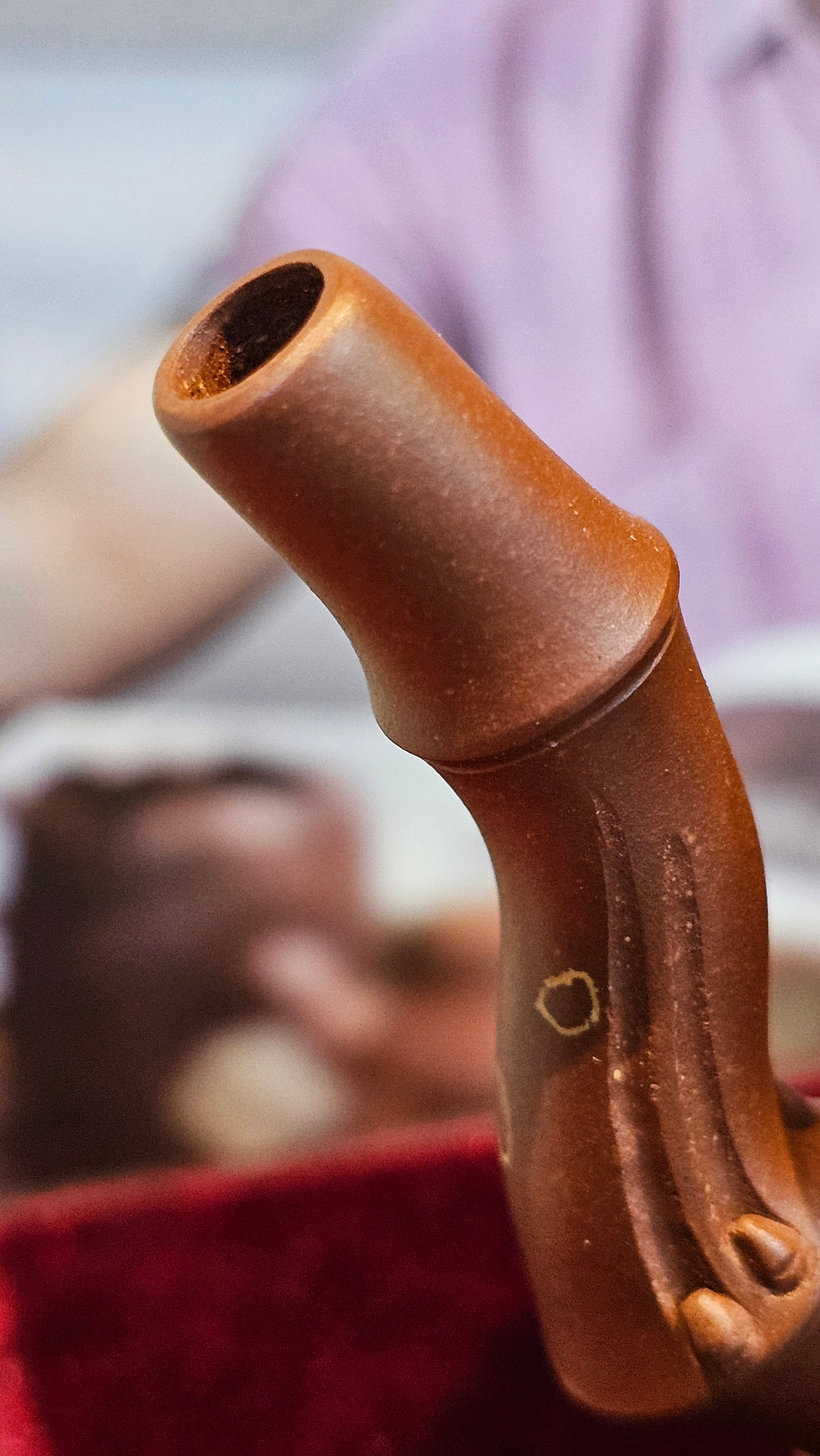 《湘妃竹段》"Xiang Fei Zhu Duan", 244.8ml, Di Cao Qing Zi Ni with Duan Ni Clay embellishments for the characteristic "Xiang Fei Bamboo" Patterns, by L4 Assoc Master Yu Chun Lei 俞春雷 ~!Congratulations to Kungfu Master J.G.! 1122hrs 23rd Nov 2025, New Orleans! LA!