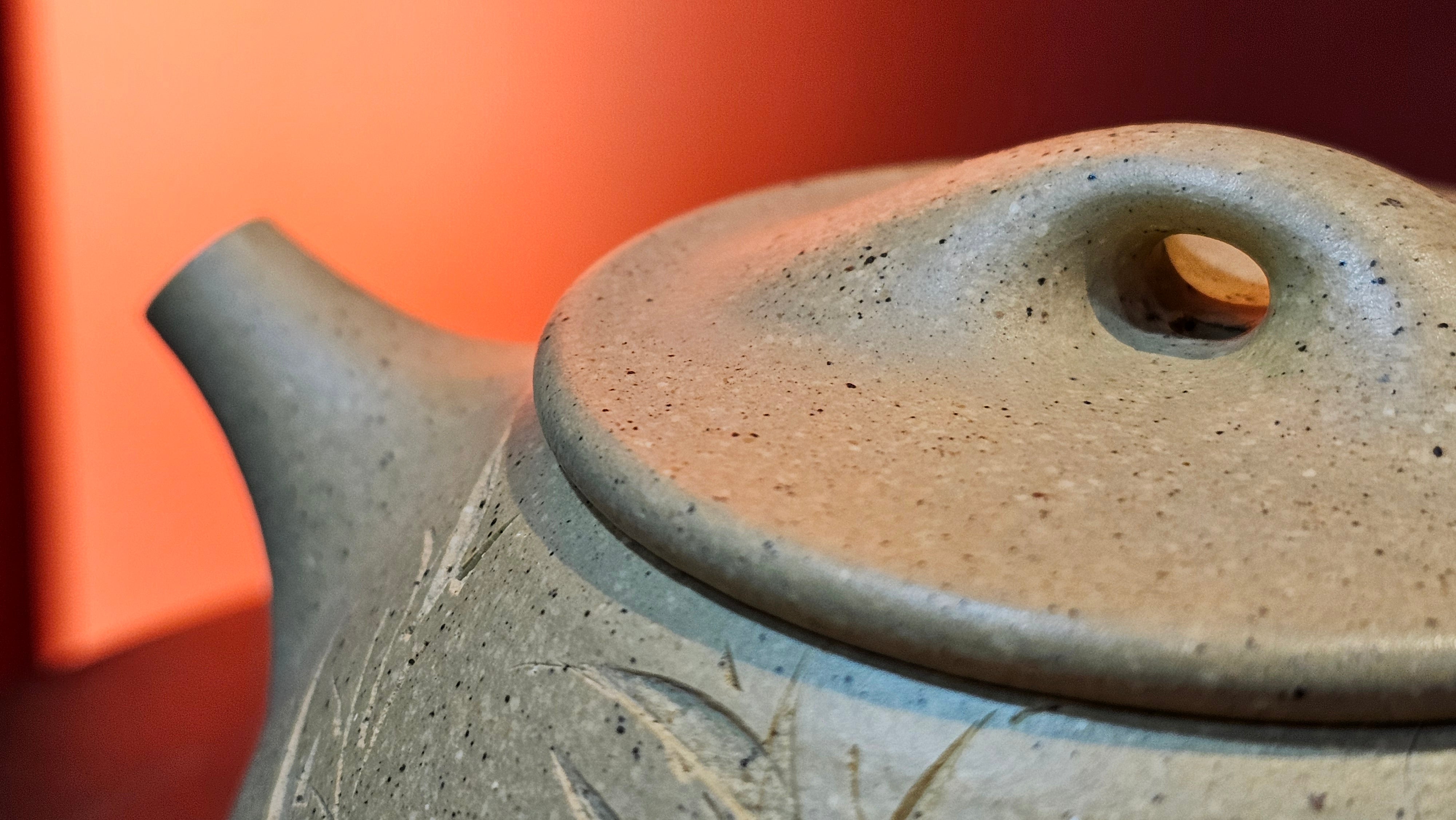 Jing Zhou Shi Piao 景舟石瓢, Zhi Ma Duan Ni 芝麻段泥, 186.8ml, by Craftsman Gu Xiao Ming 顾小明; Engraving of Bamboo & Poem in Kai Shu 竹与诗词(楷书)刻绘 by Craftsman Ruo Xi 若兮 ~ Congratulations!to Mr M.B.! 0132hrs 26th Nov 2025, Los Angeles! CA!