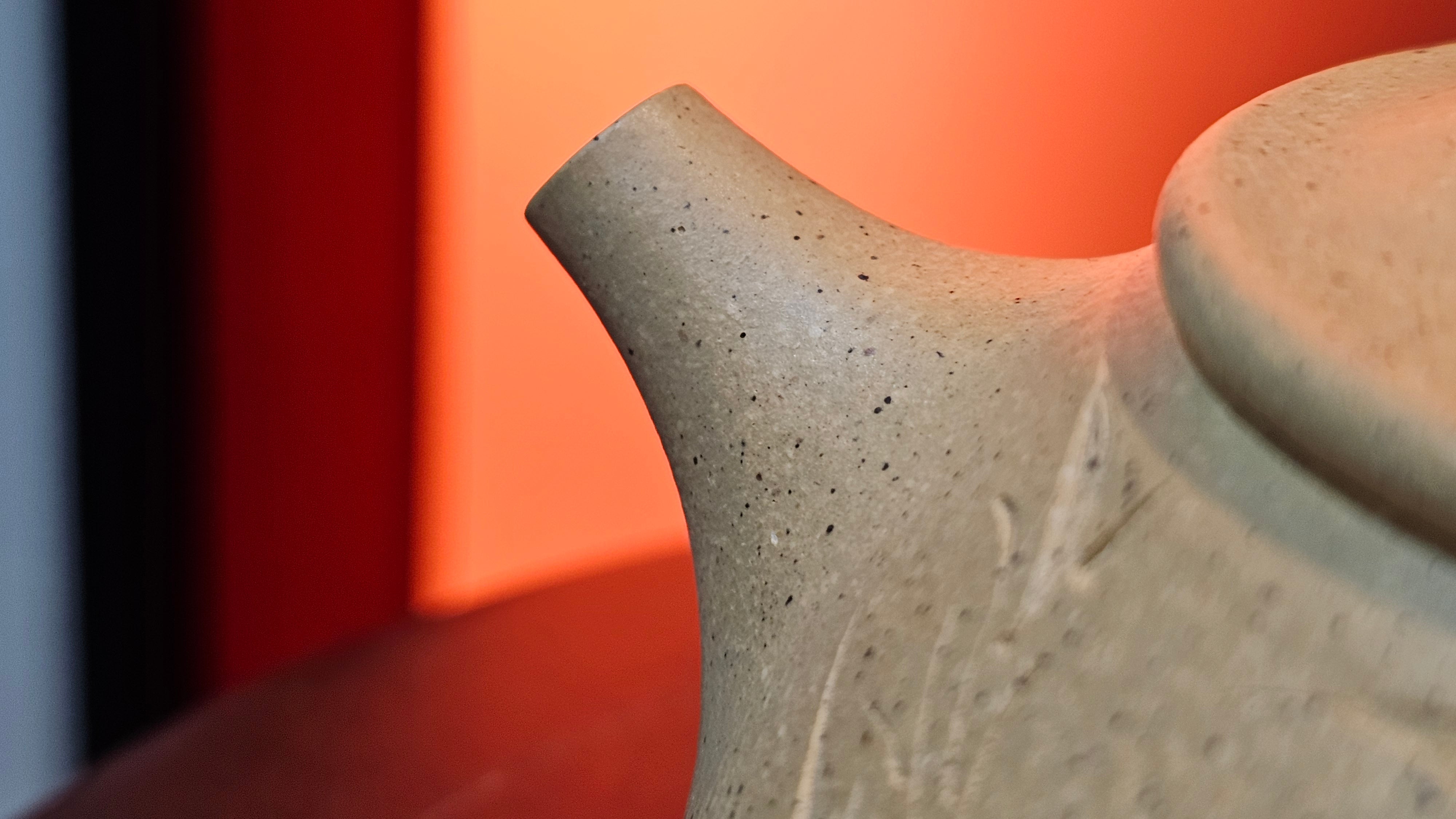 Jing Zhou Shi Piao 景舟石瓢, Zhi Ma Duan Ni 芝麻段泥, 186.8ml, by Craftsman Gu Xiao Ming 顾小明; Engraving of Bamboo & Poem in Kai Shu 竹与诗词(楷书)刻绘 by Craftsman Ruo Xi 若兮 ~ Congratulations!to Mr M.B.! 0132hrs 26th Nov 2025, Los Angeles! CA!